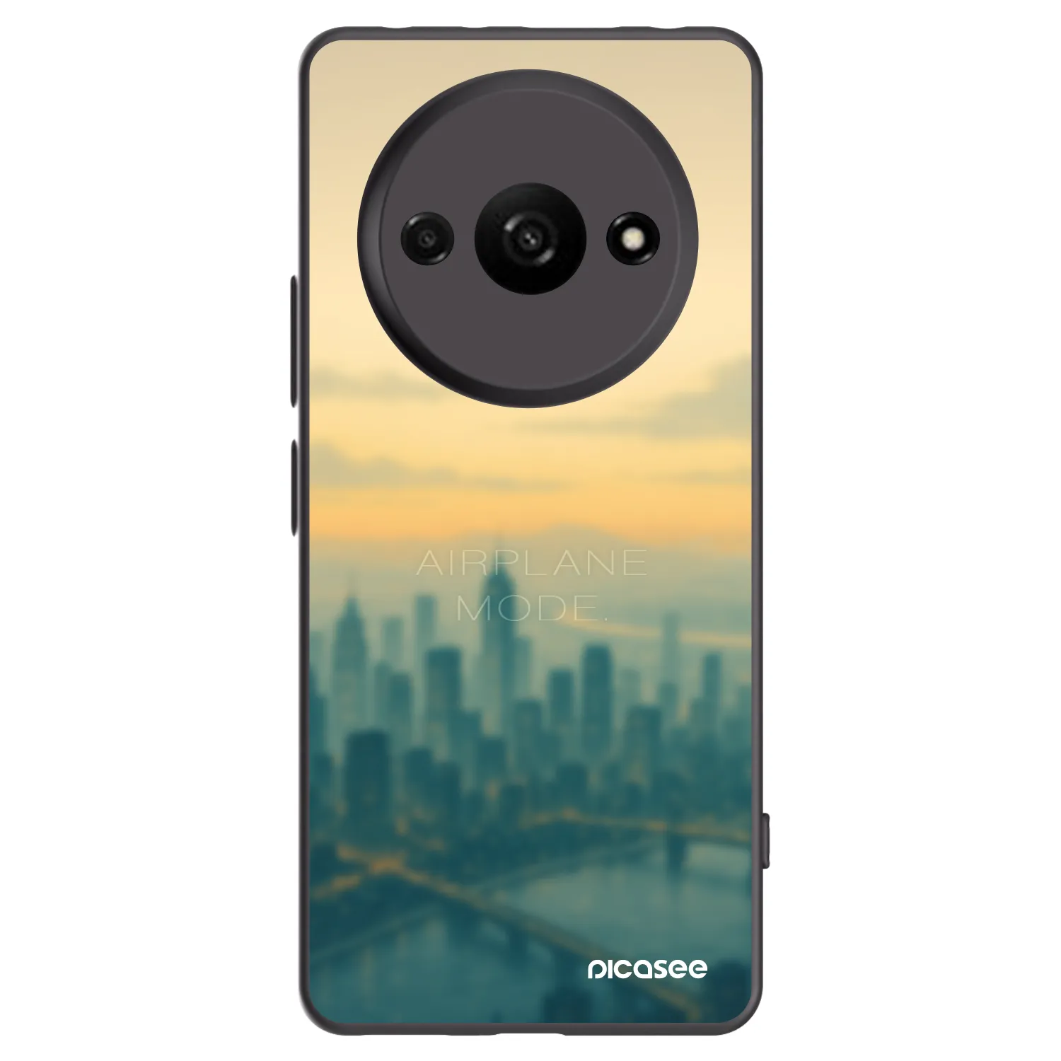 Picasee silikonowe czarne etui na Xiaomi Redmi A3 - Airplane mode