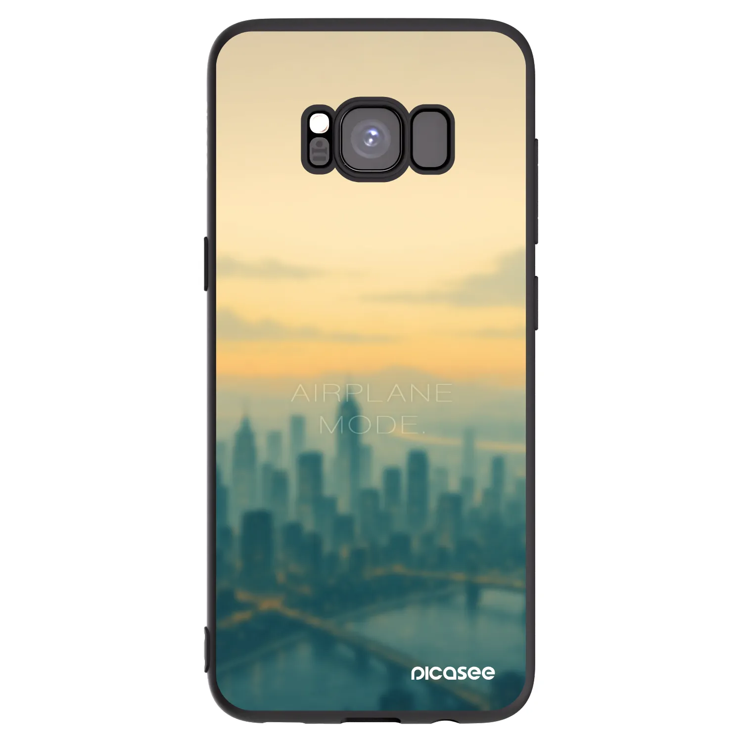 Picasee silikonowe czarne etui na Samsung Galaxy S8 G950F - Airplane mode