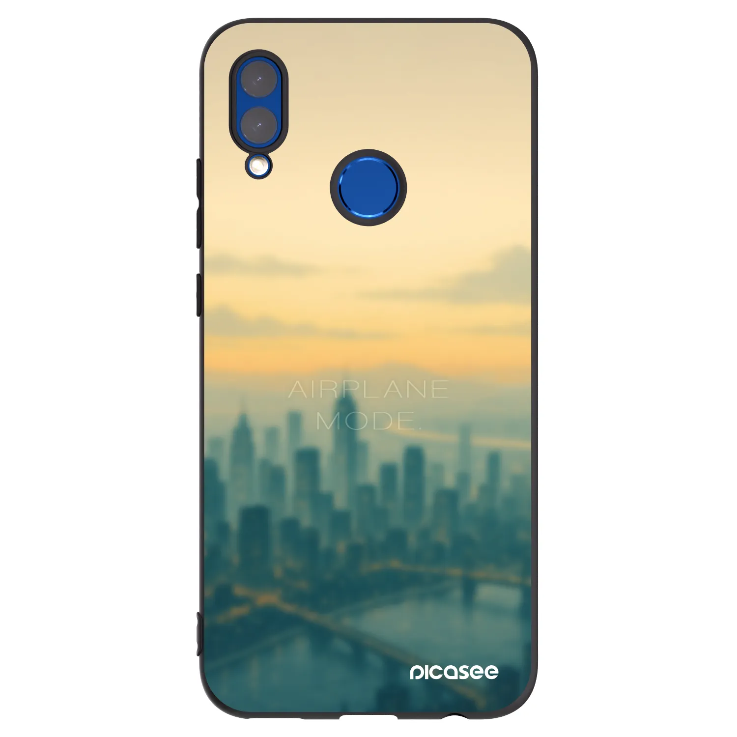 Picasee silikonowe czarne etui na Honor 10 Lite - Airplane mode