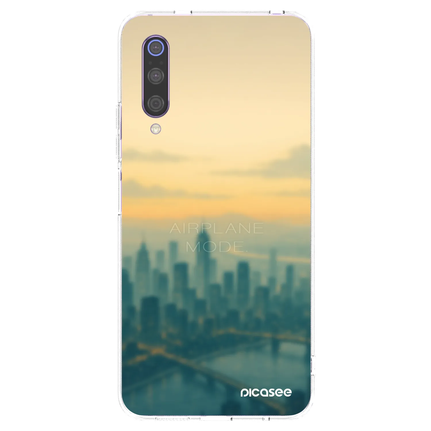 Picasee silikonowe przeźroczyste etui na Xiaomi Mi 9 - Airplane mode