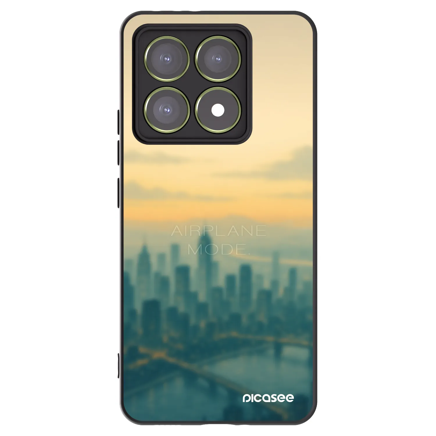 Picasee silikonowe czarne etui na Xiaomi 14T - Airplane mode