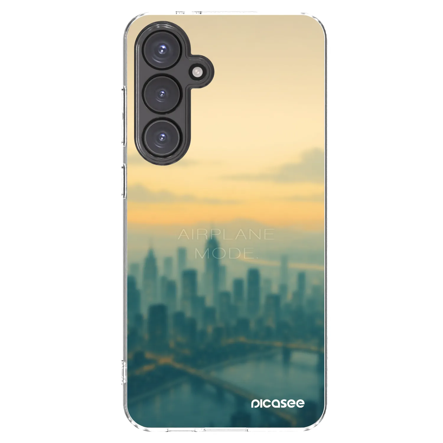 Picasee silikonowe przeźroczyste etui na Samsung Galaxy S24 FE S721B - Airplane mode