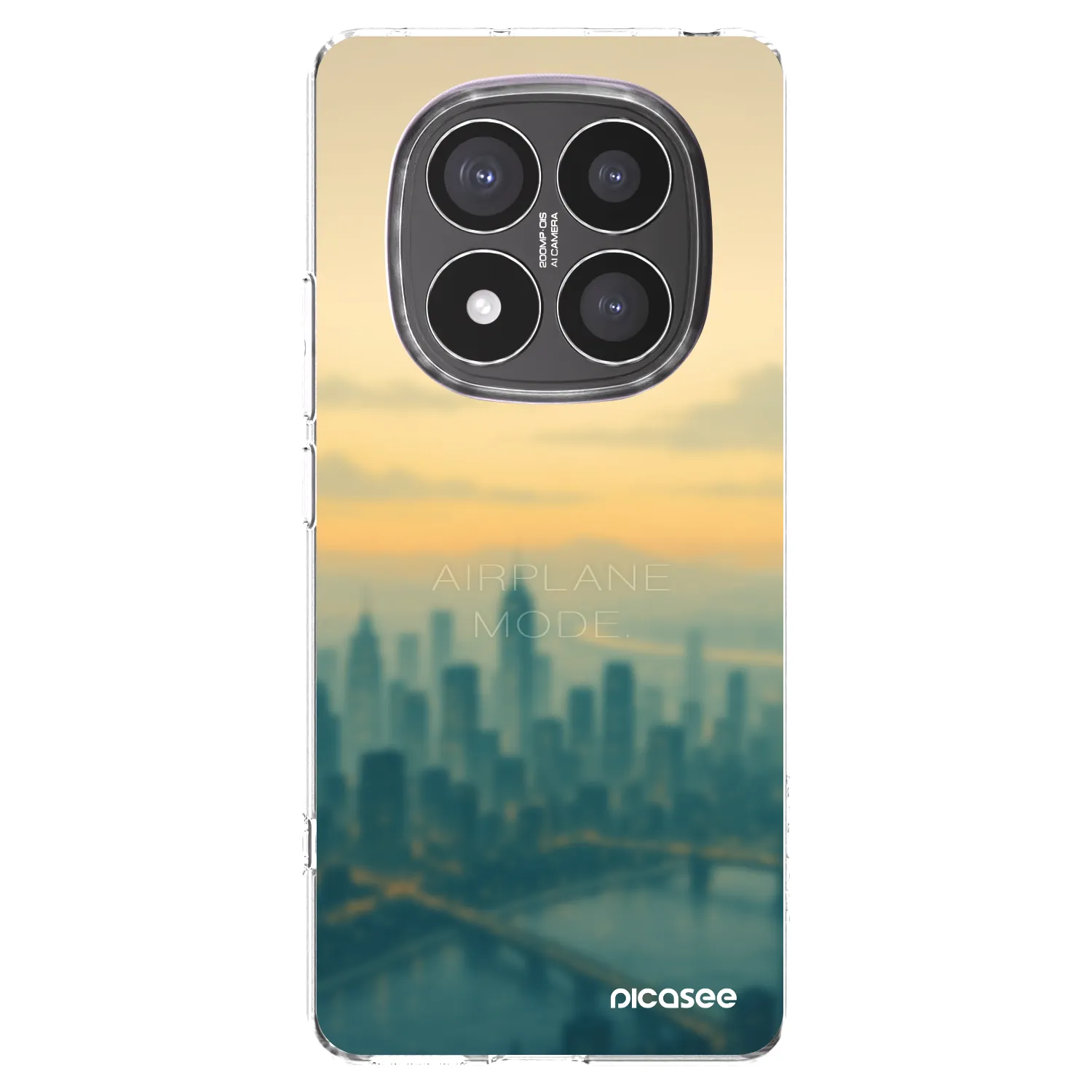 Picasee silikonowe przeźroczyste etui na Xiaomi Redmi Note 14 Pro+ 5G - Airplane mode