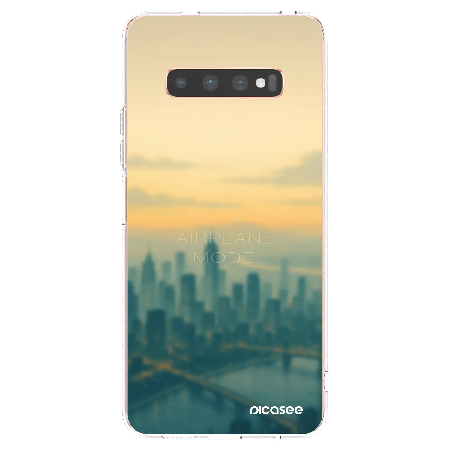 Picasee silikonowe przeźroczyste etui na Samsung Galaxy S10 Plus G975 - Airplane mode
