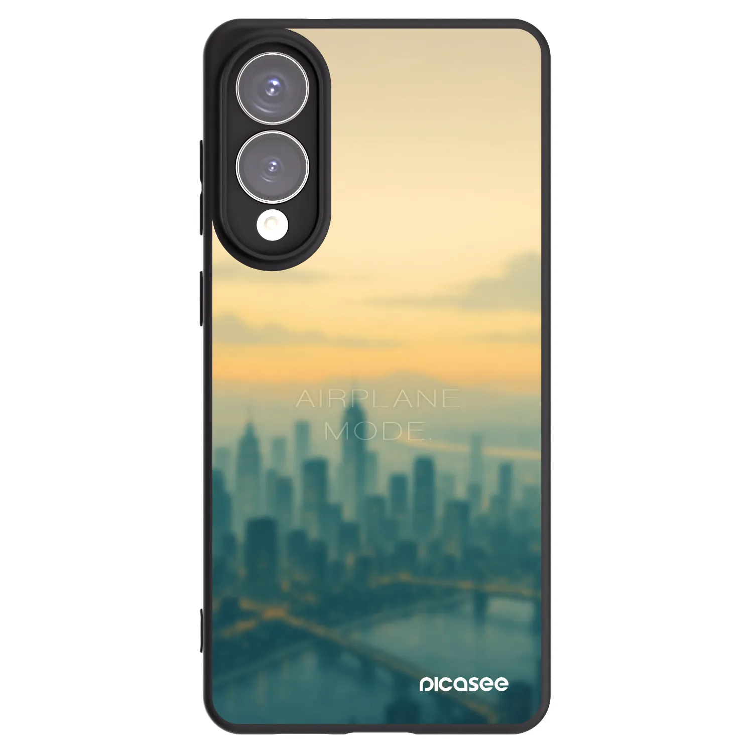 Picasee silikonowe czarne etui na Samsung Galaxy S25 Edge 5G - Airplane mode