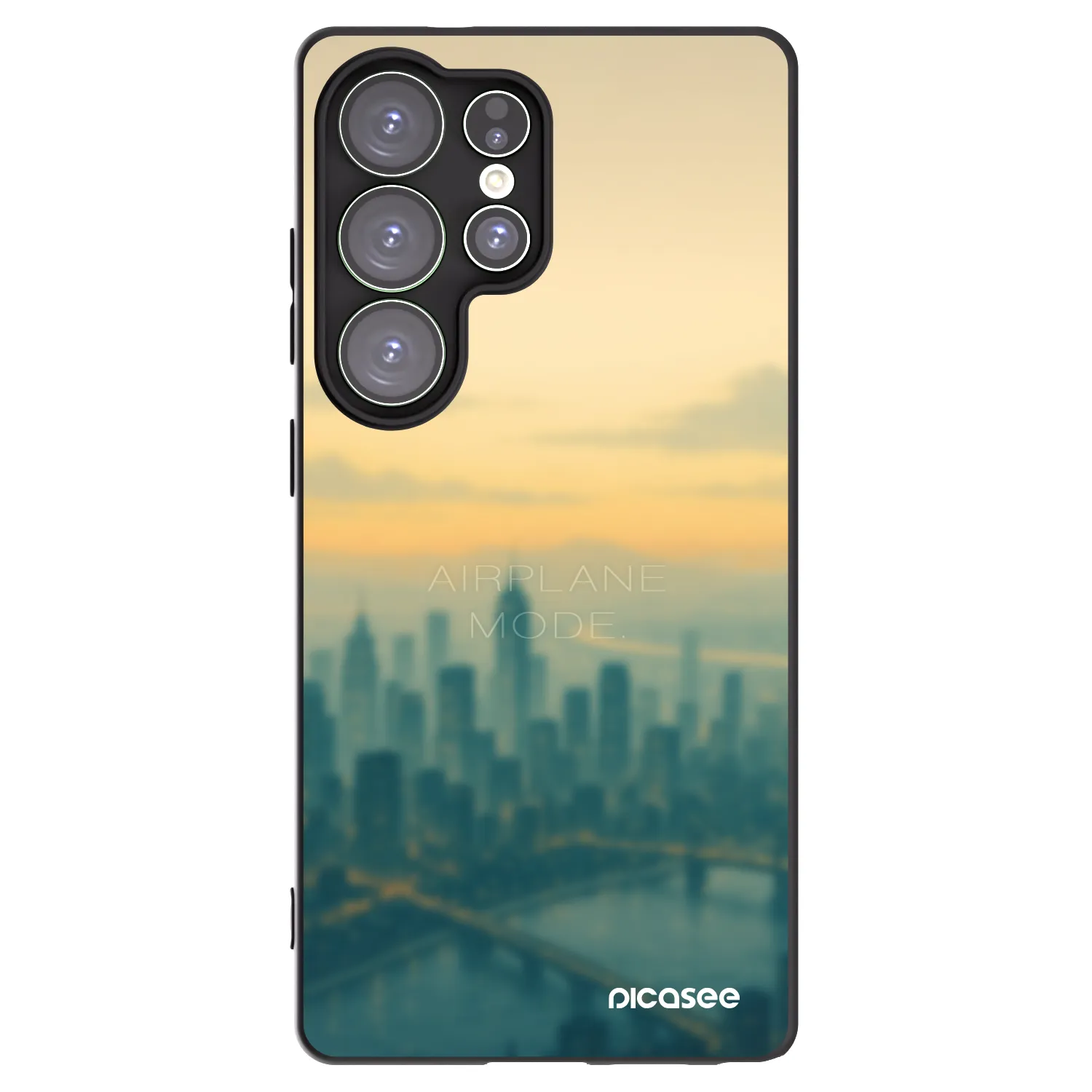 Picasee silikonowe czarne etui na Samsung Galaxy S25 Ultra 5G - Airplane mode