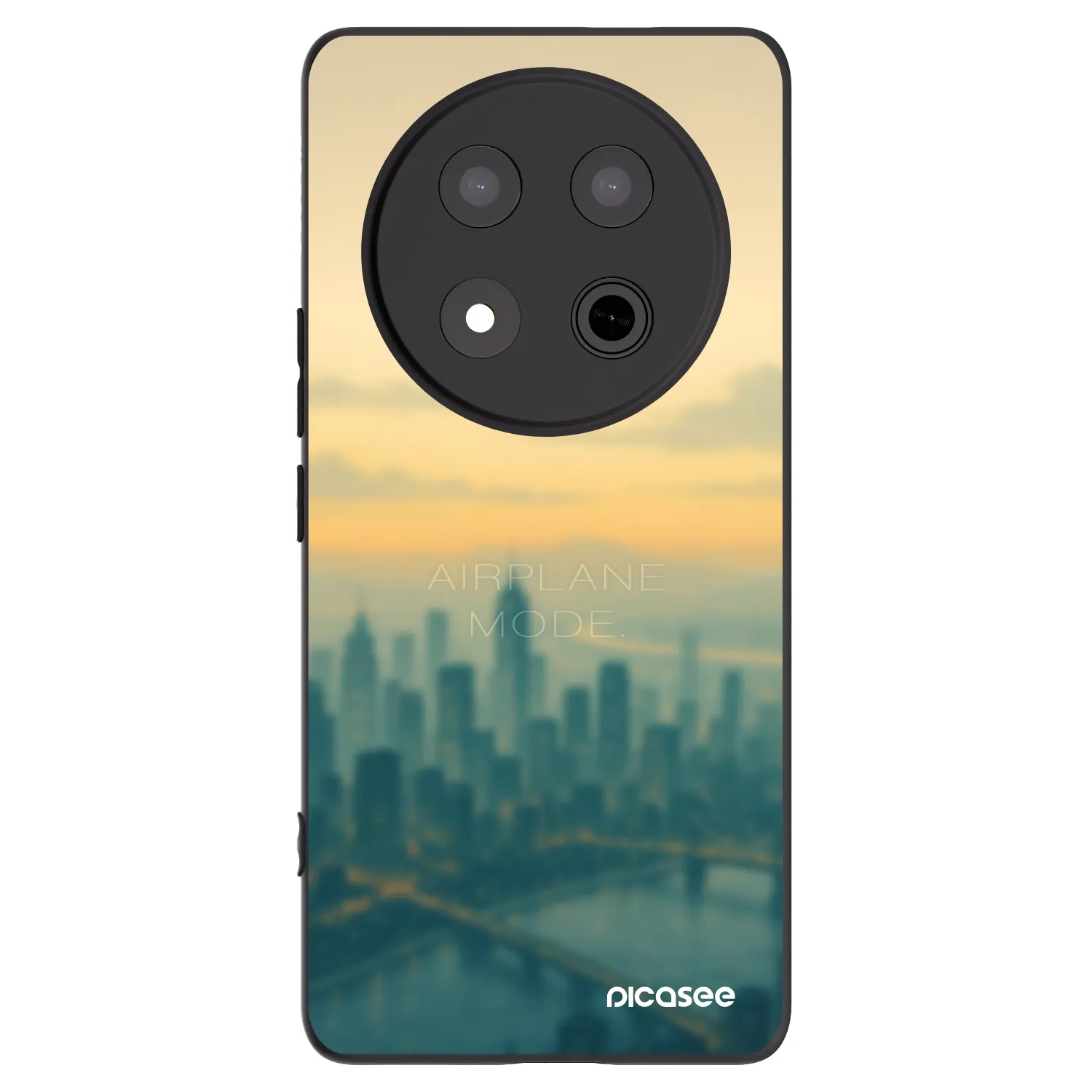 Picasee silikonowe czarne etui na Honor Magic7 Lite 5G - Airplane mode