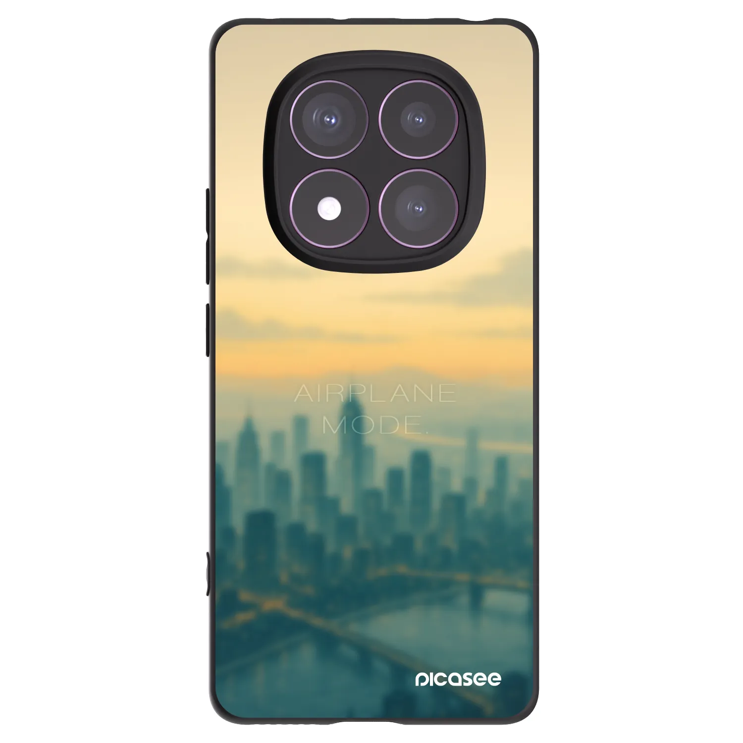 Picasee silikonowe czarne etui na Xiaomi Redmi Note 14 Pro 4G - Airplane mode