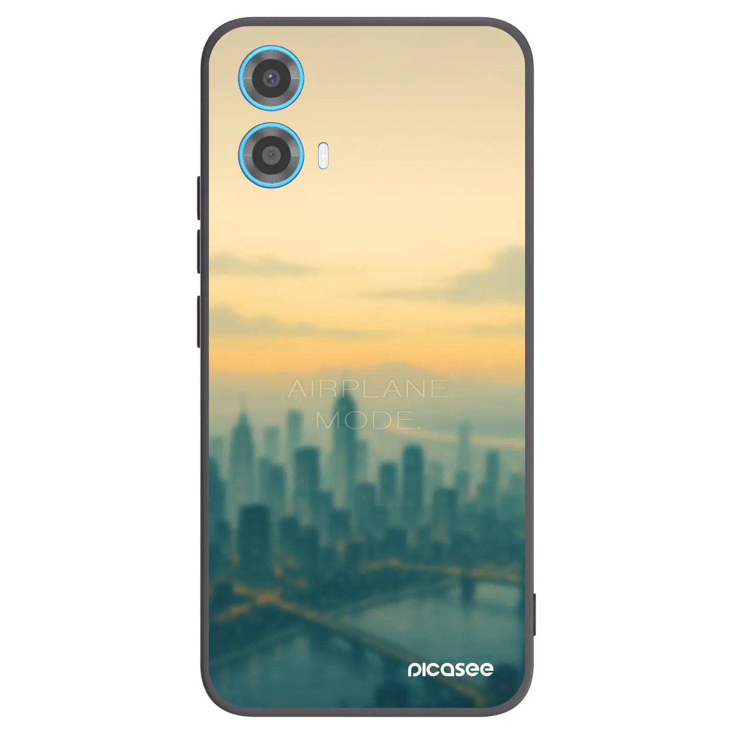 Picasee silikonowe czarne etui na Motorola Moto G34 5G - Airplane mode