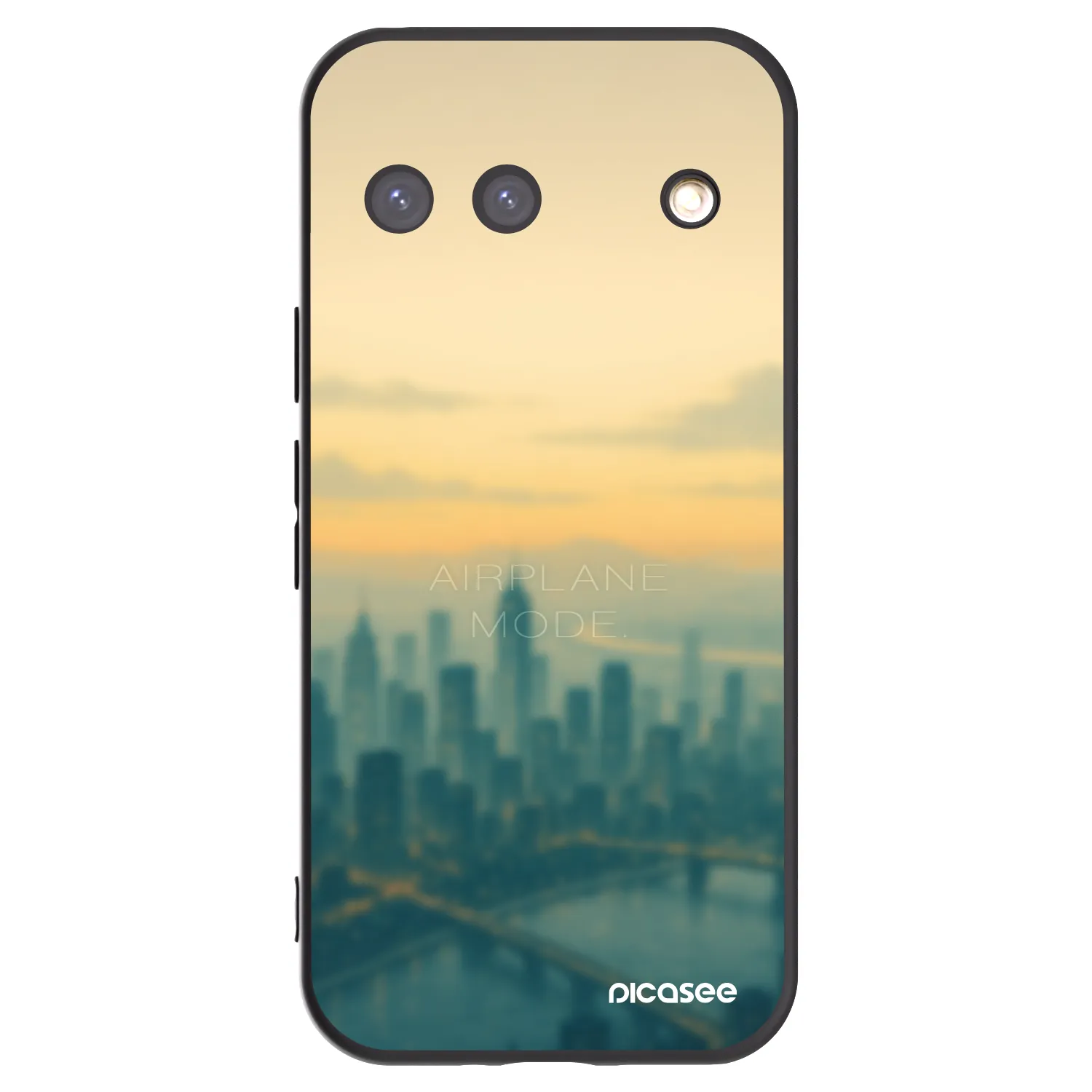 Picasee silikonowe czarne etui na Google Pixel 9 - Airplane mode