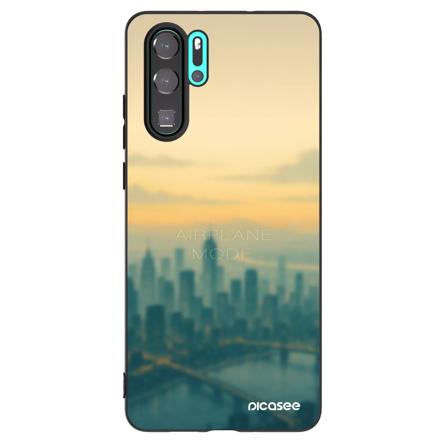 Picasee silikonowe czarne etui na Huawei P30 Pro - Airplane mode