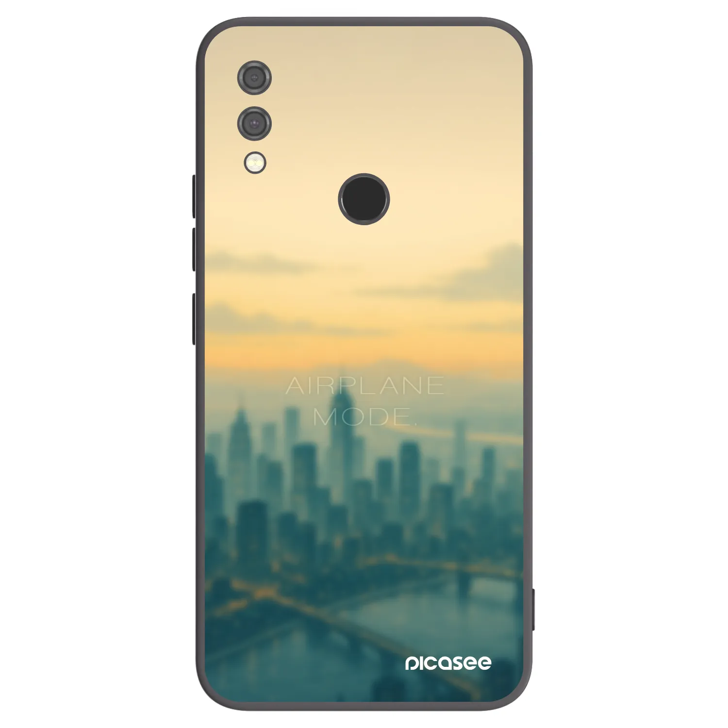 Picasee silikonowe czarne etui na Xiaomi Redmi Note 7 - Airplane mode