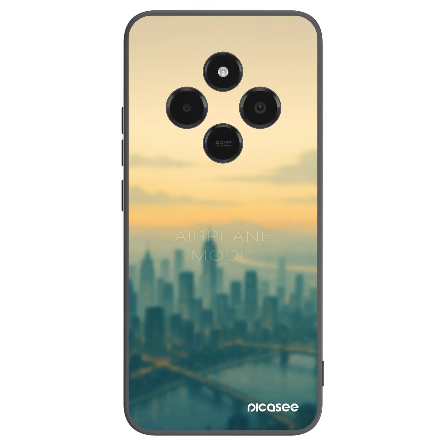 Picasee silikonowe czarne etui na Xiaomi Poco C75 - Airplane mode