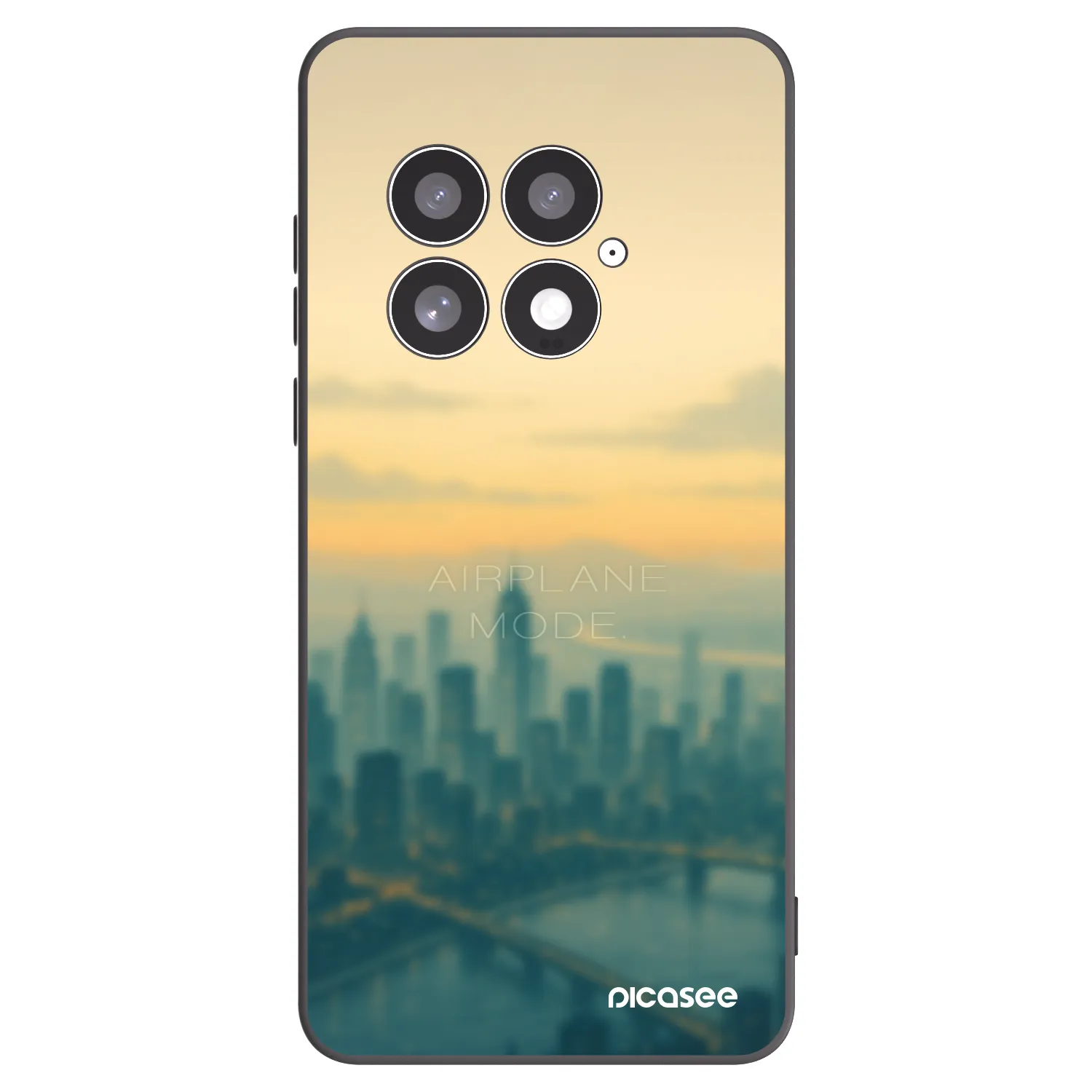 Picasee silikonowe czarne etui na OnePlus 13 5G - Airplane mode