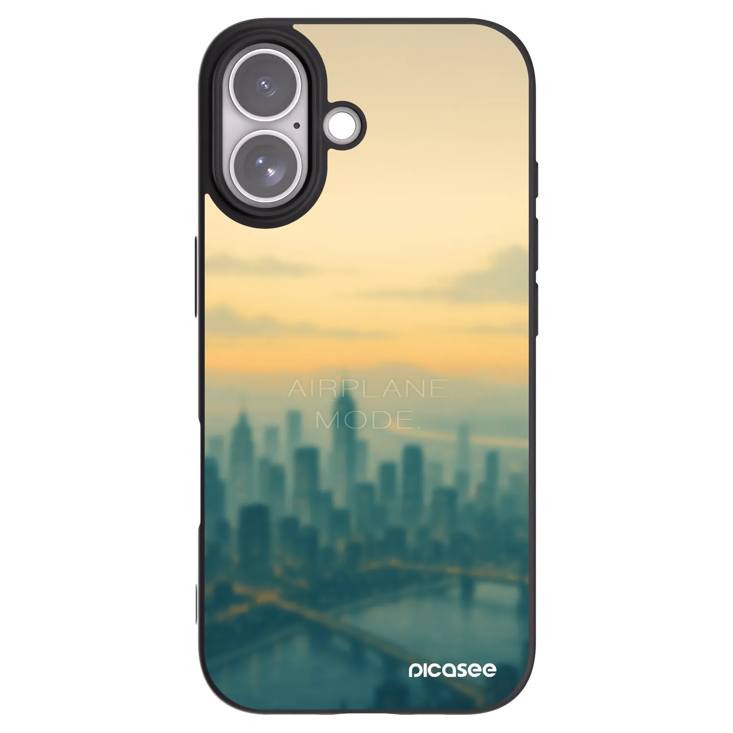 Picasee silikonowe czarne etui na Apple iPhone 17 - Airplane mode