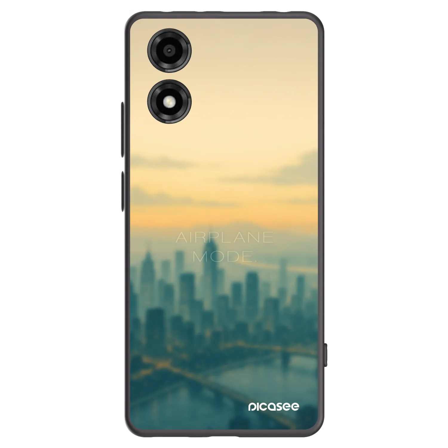 Picasee silikonowe czarne etui na Motorola Moto E14 - Airplane mode