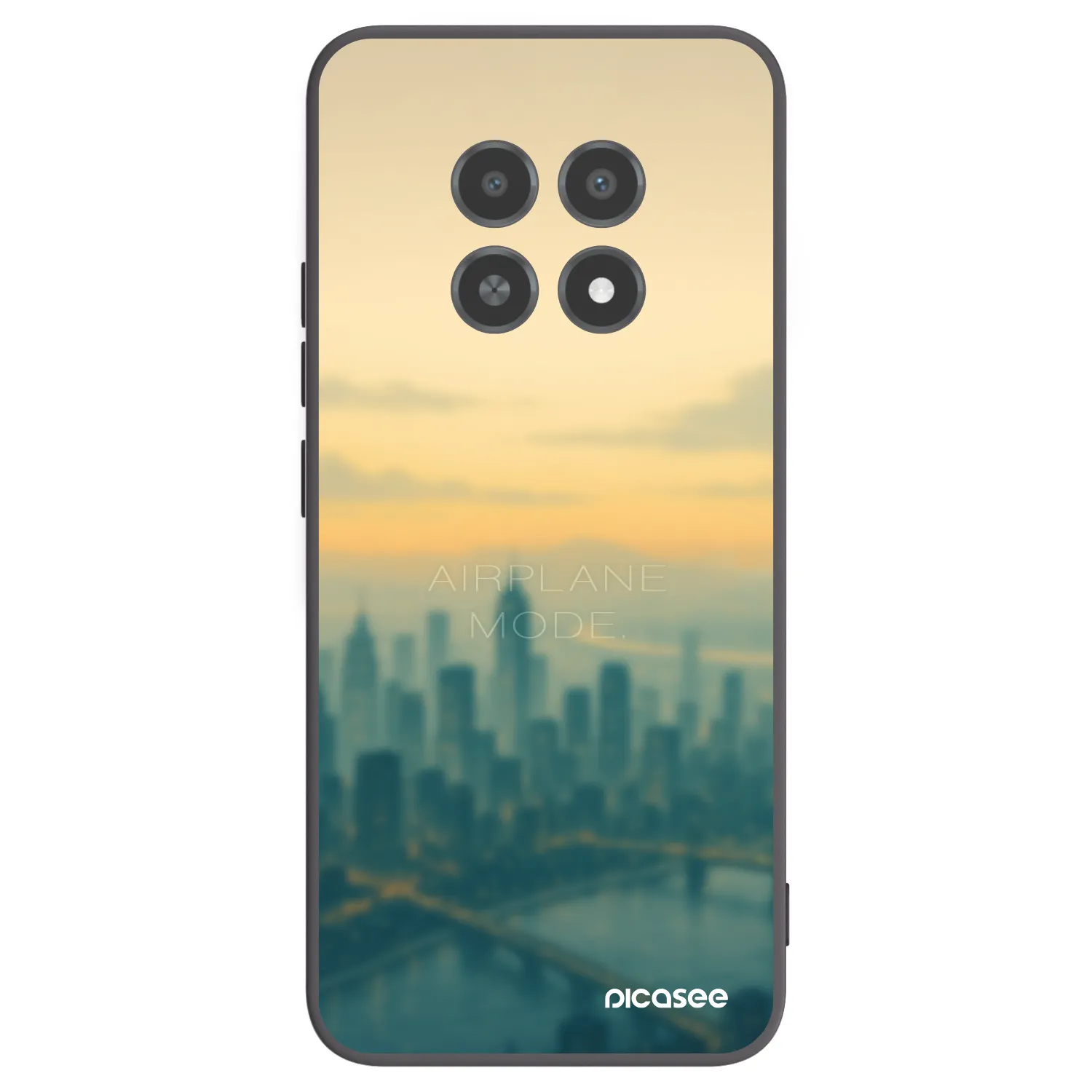 Picasee silikonowe czarne etui na Realme 12X - Airplane mode