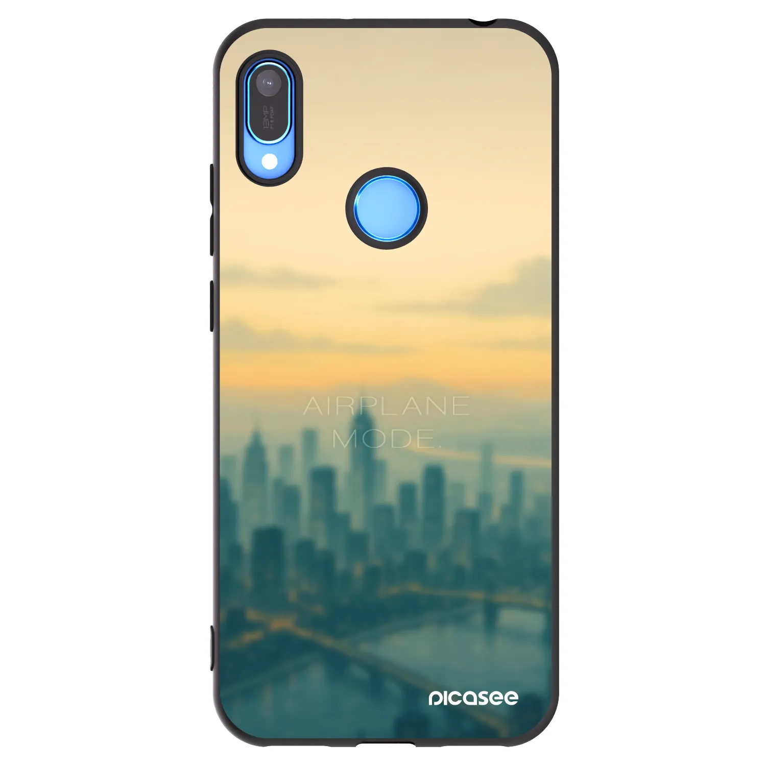 Picasee silikonowe czarne etui na Huawei Y6 2019 - Airplane mode