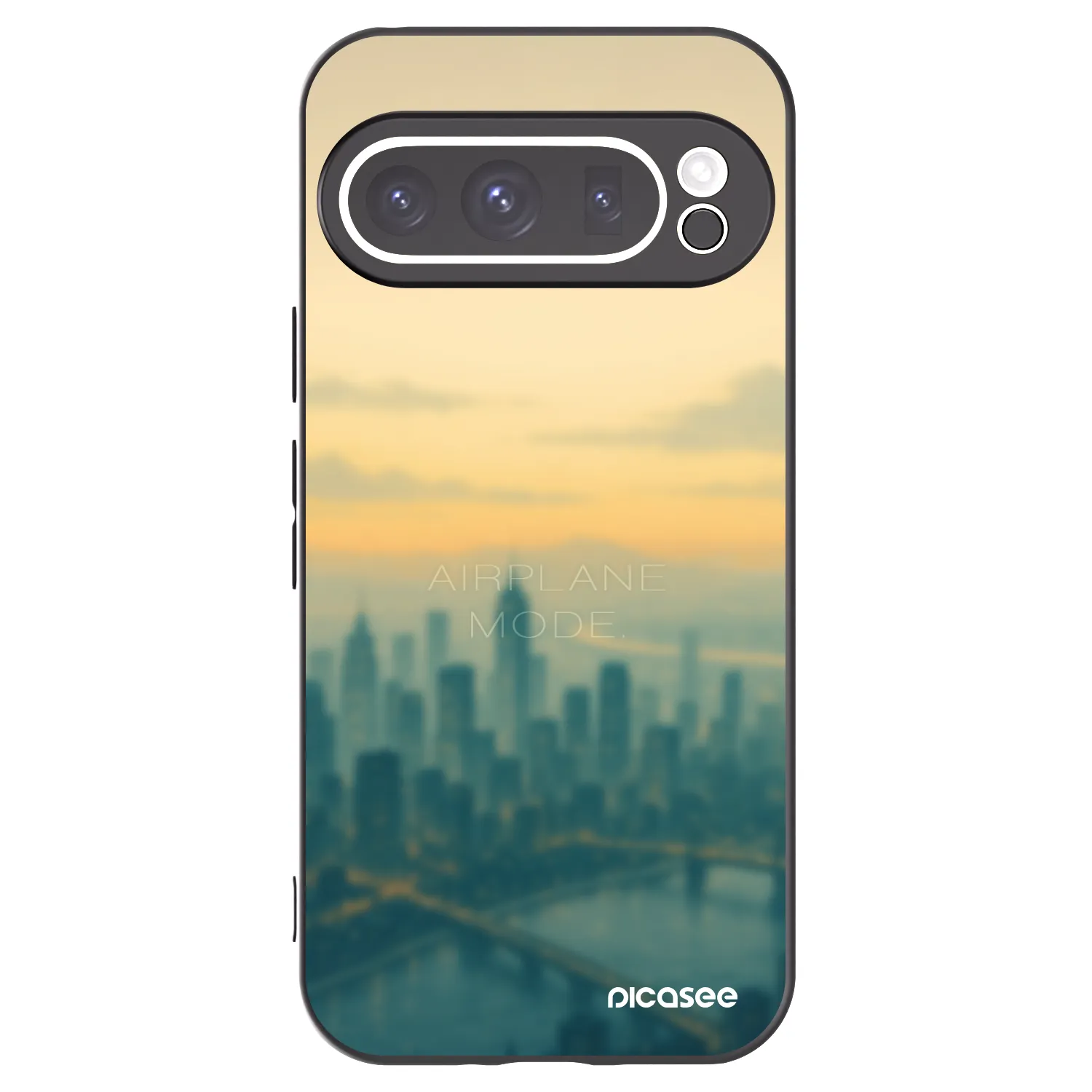 Picasee silikonowe czarne etui na Google Pixel 9 Pro XL - Airplane mode