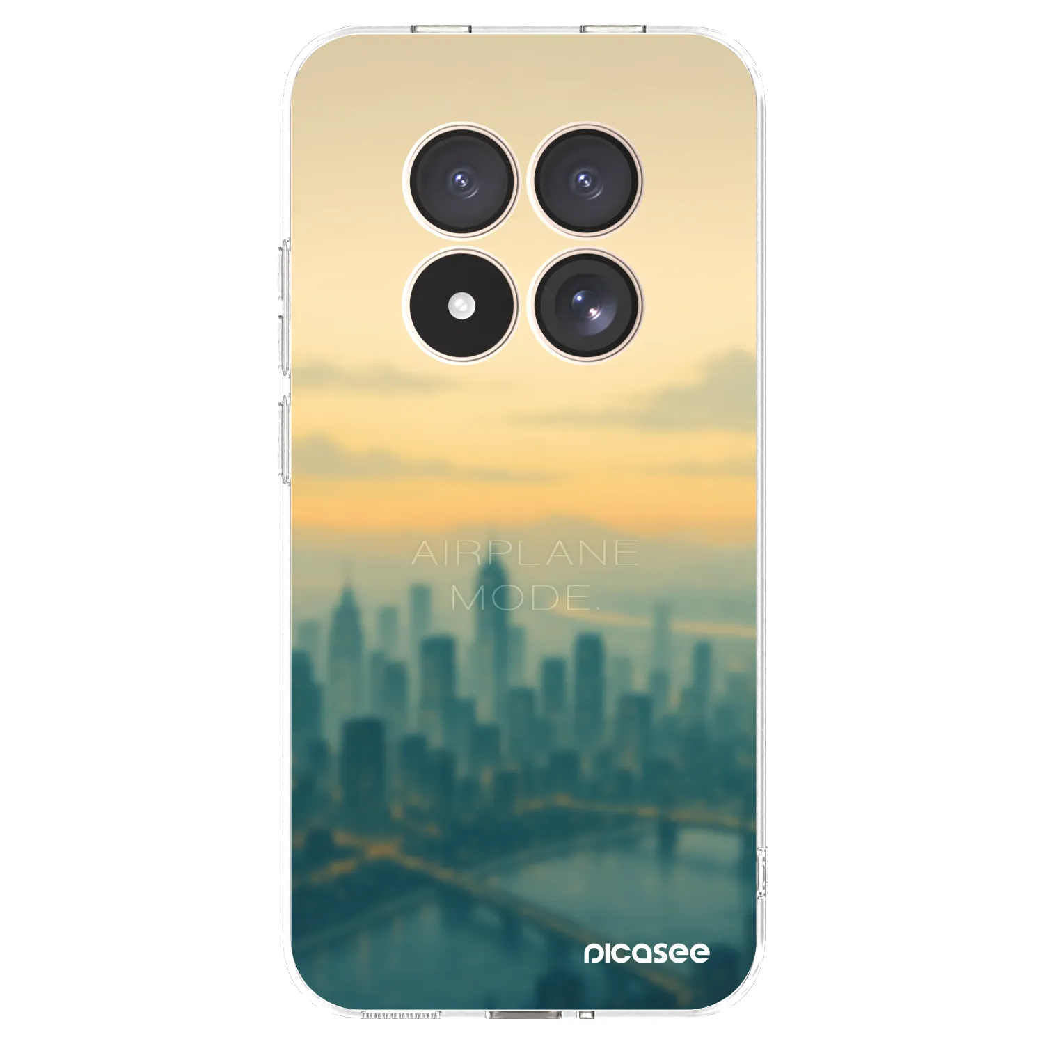 Picasee silikonowe przeźroczyste etui na Xiaomi Redmi Note 15 Pro 4G - Airplane mode