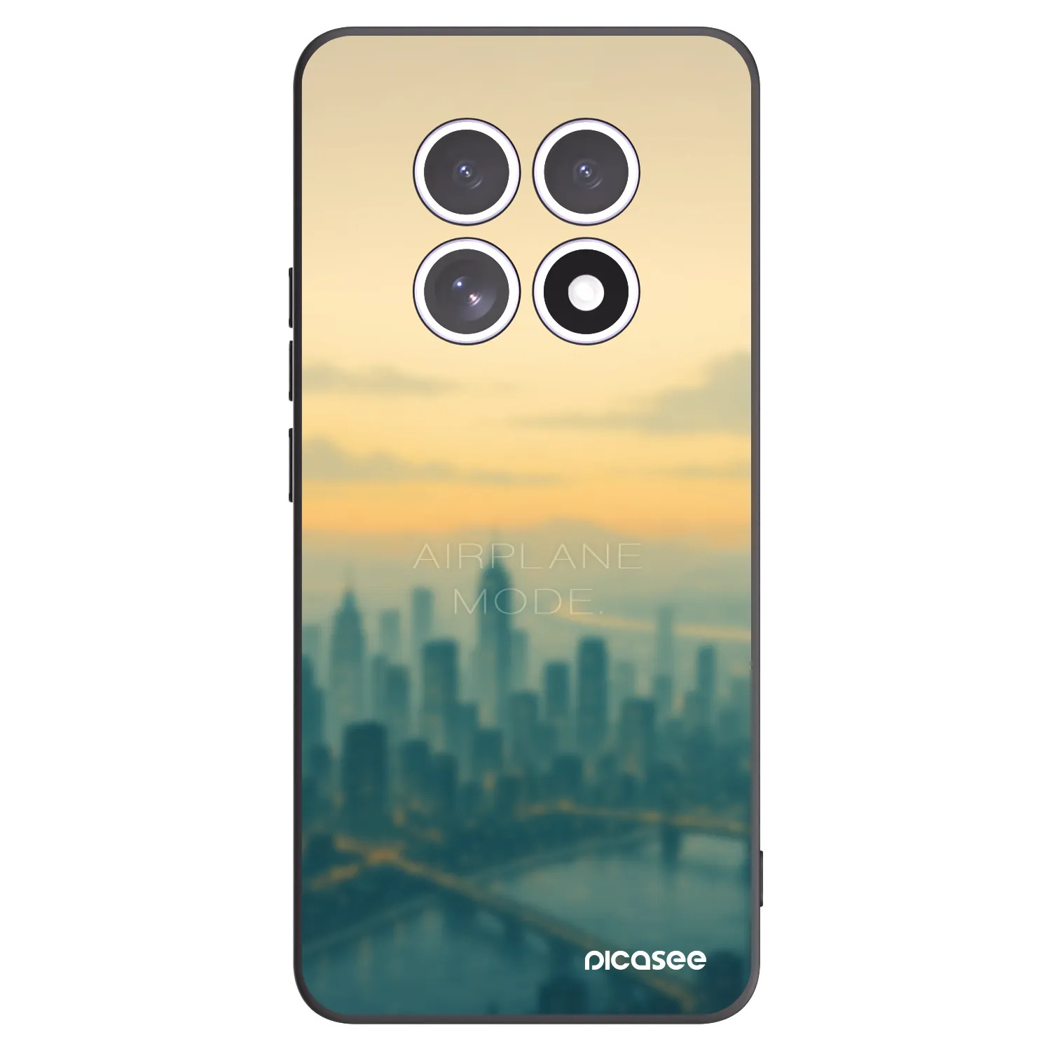 Picasee silikonowe czarne etui na Xiaomi Redmi Note 15 4G - Airplane mode
