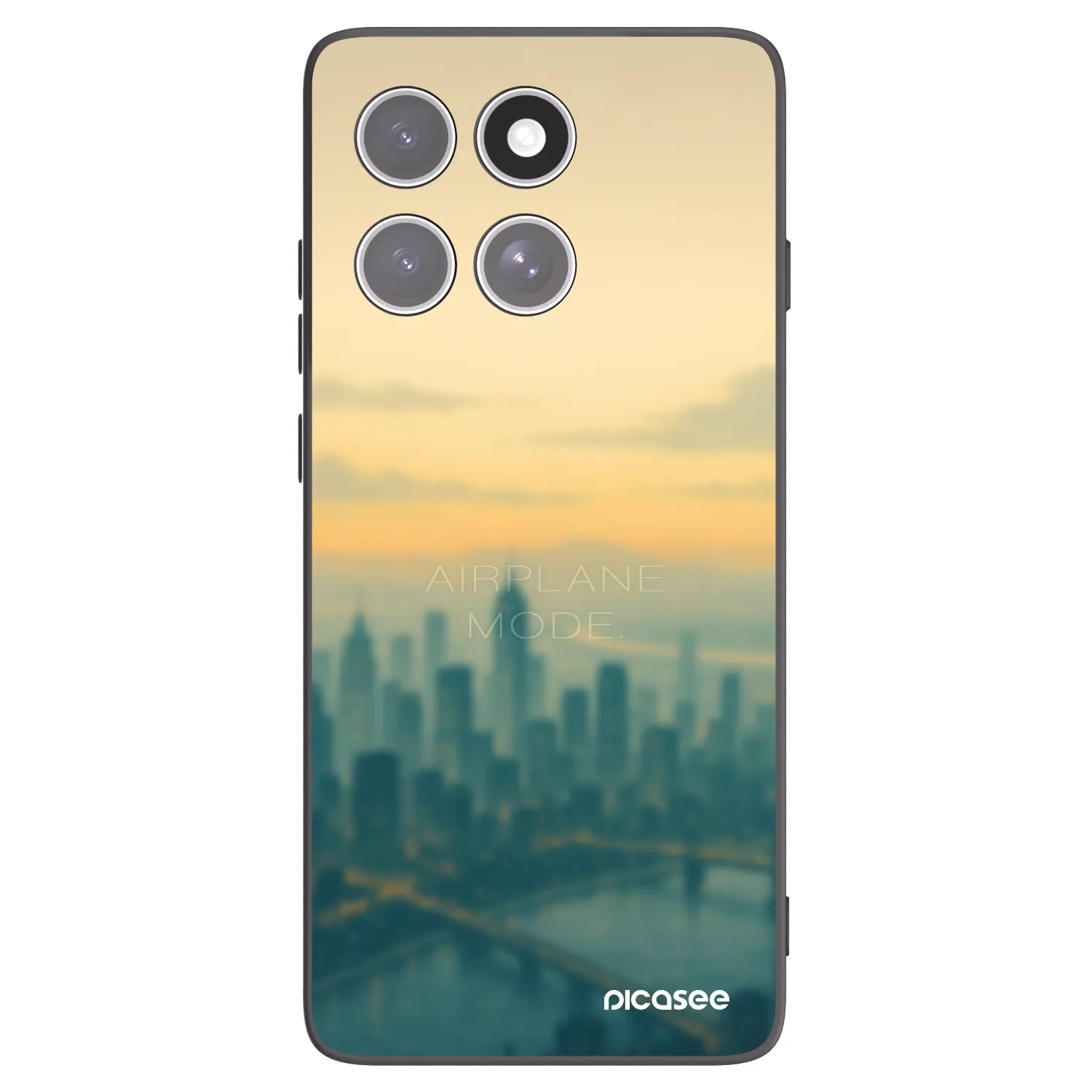 Picasee silikonowe czarne etui na Motorola Edge 60 Fusion - Airplane mode