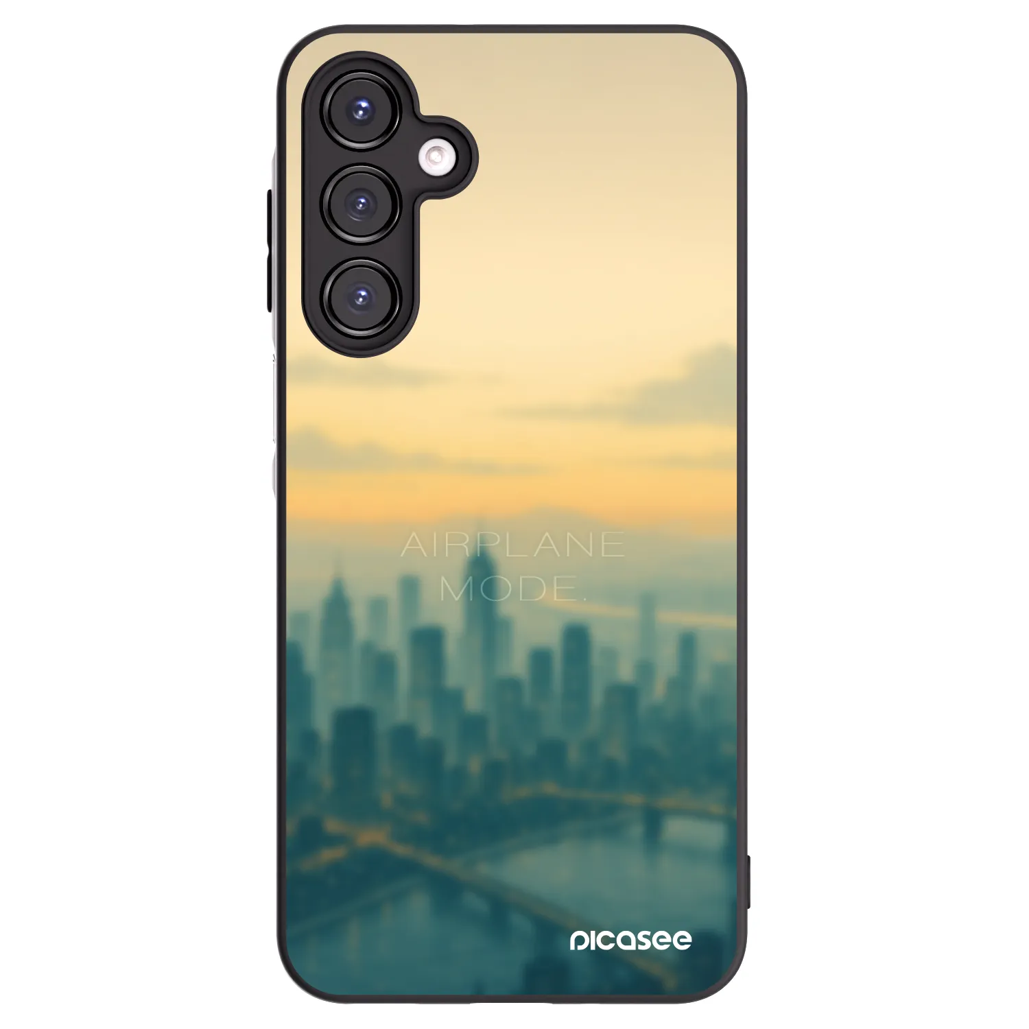 Picasee silikonowe czarne etui na Samsung Galaxy A16 4G - Airplane mode