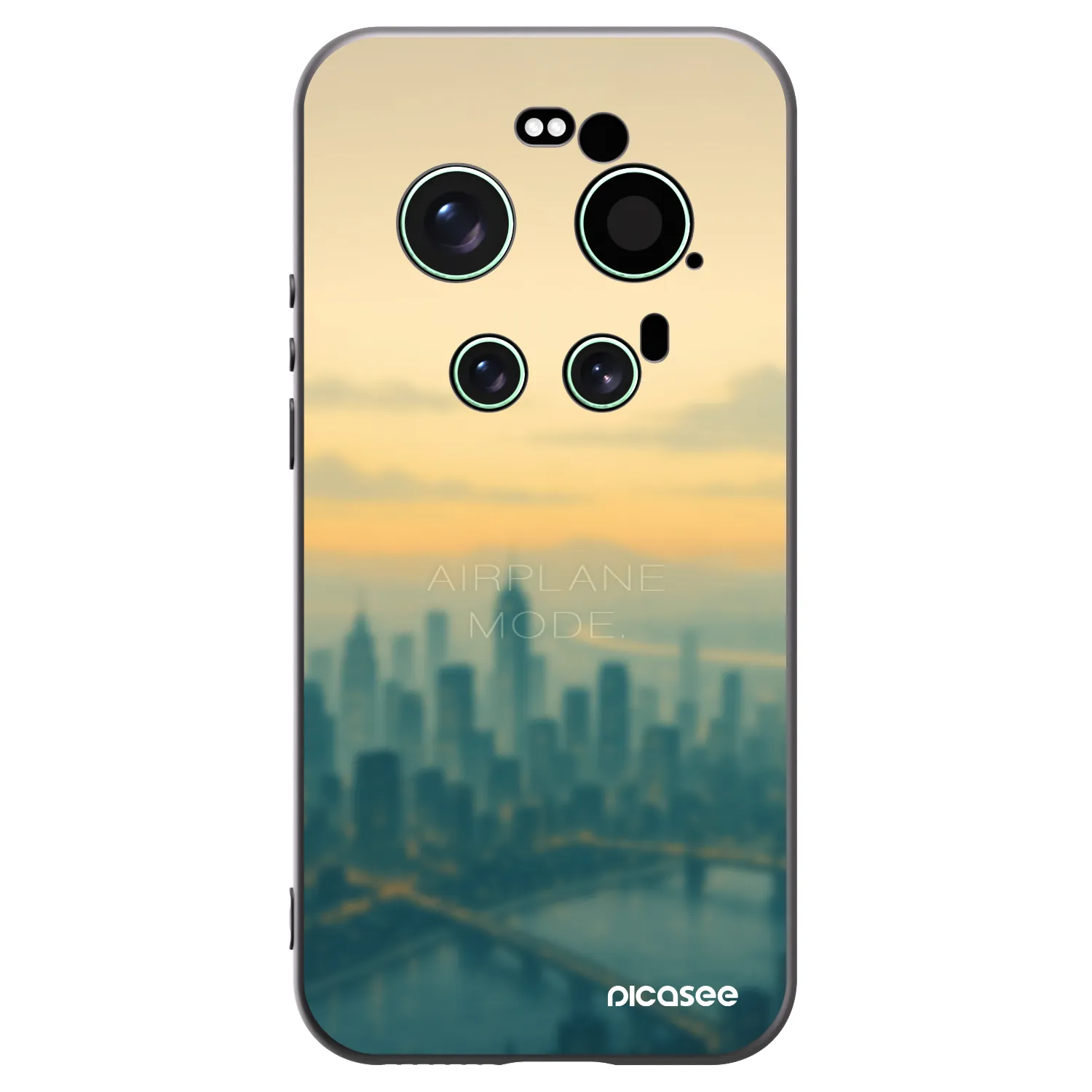 Picasee silikonowe czarne etui na Xiaomi 17 Ultra - Airplane mode