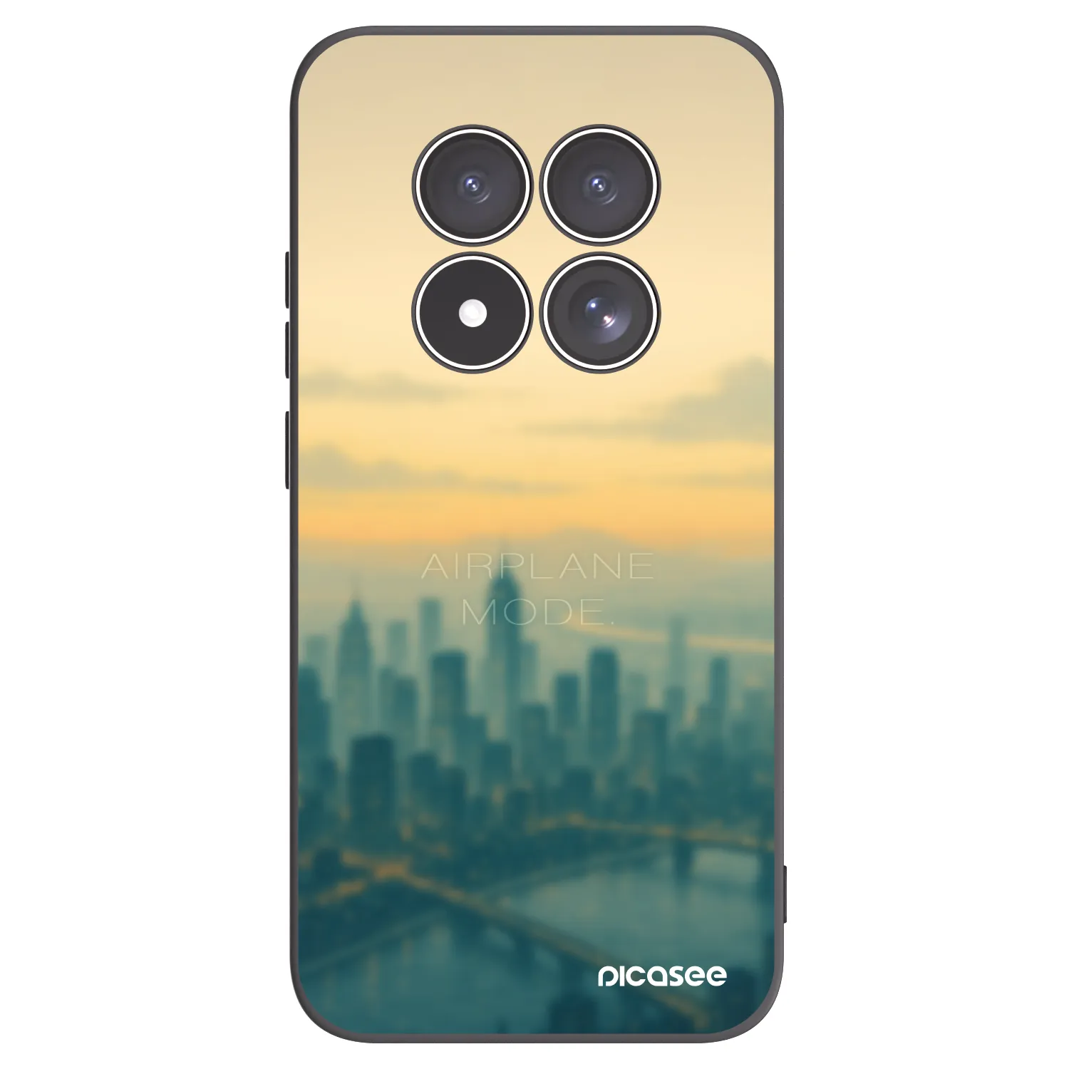 Picasee silikonowe czarne etui na Xiaomi Redmi Note 15 Pro 5G - Airplane mode