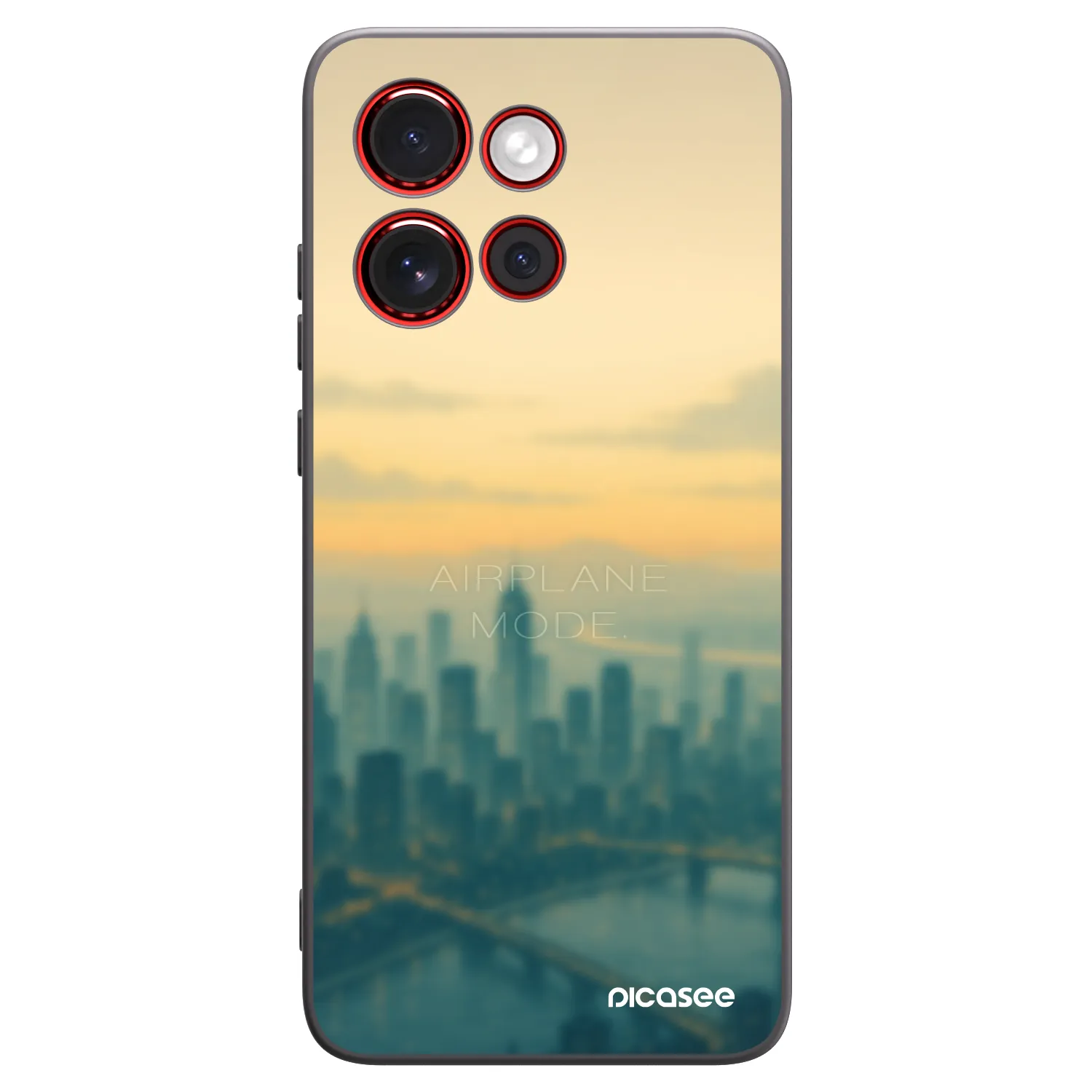 Picasee silikonowe czarne etui na Motorola Edge 60 Neo 5G - Airplane mode