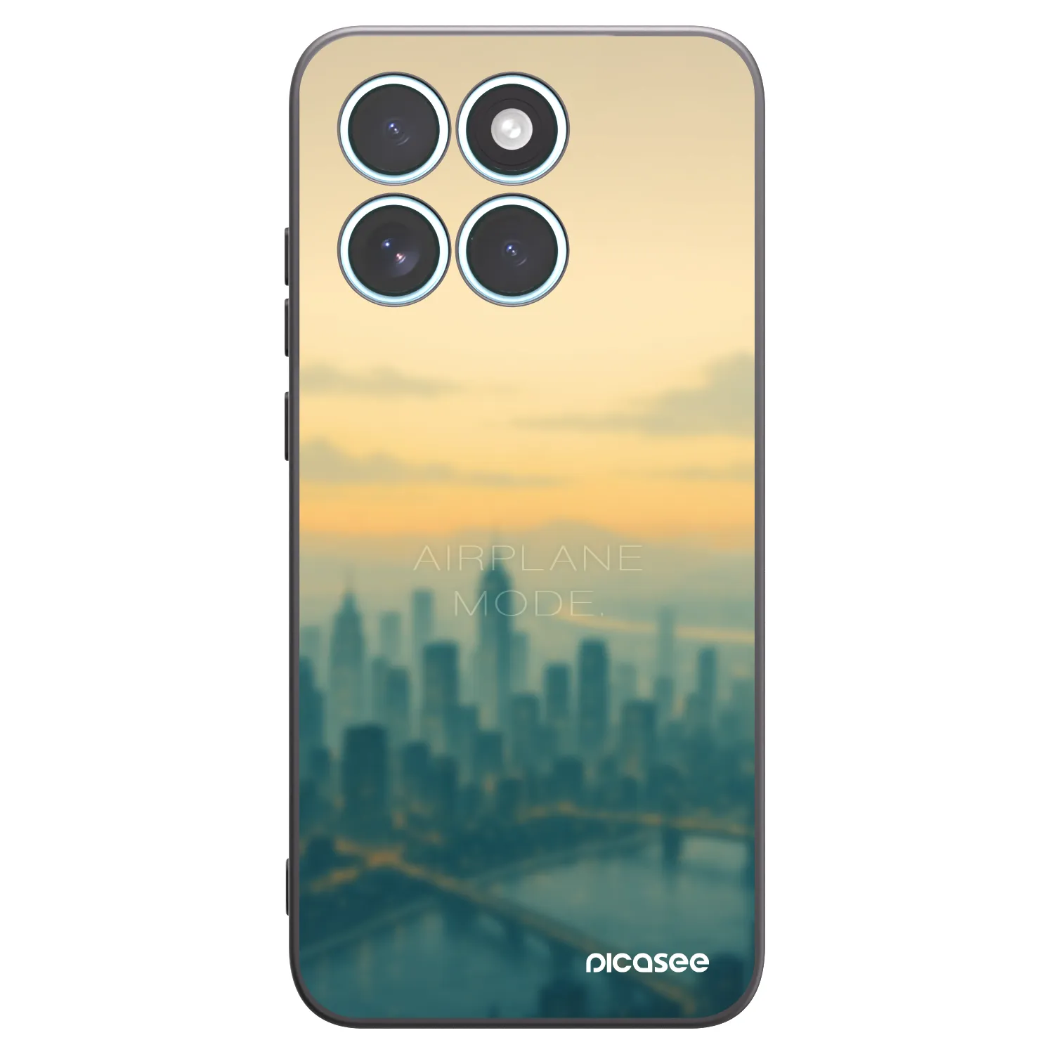 Picasee silikonowe czarne etui na Motorola Edge 70 Fusion - Airplane mode
