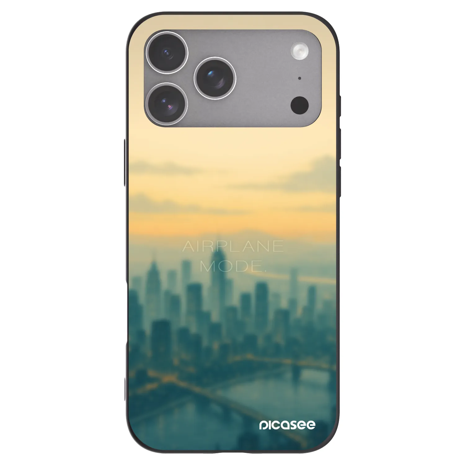 Picasee silikonowe czarne etui na Apple iPhone 18 Pro Max - Airplane mode