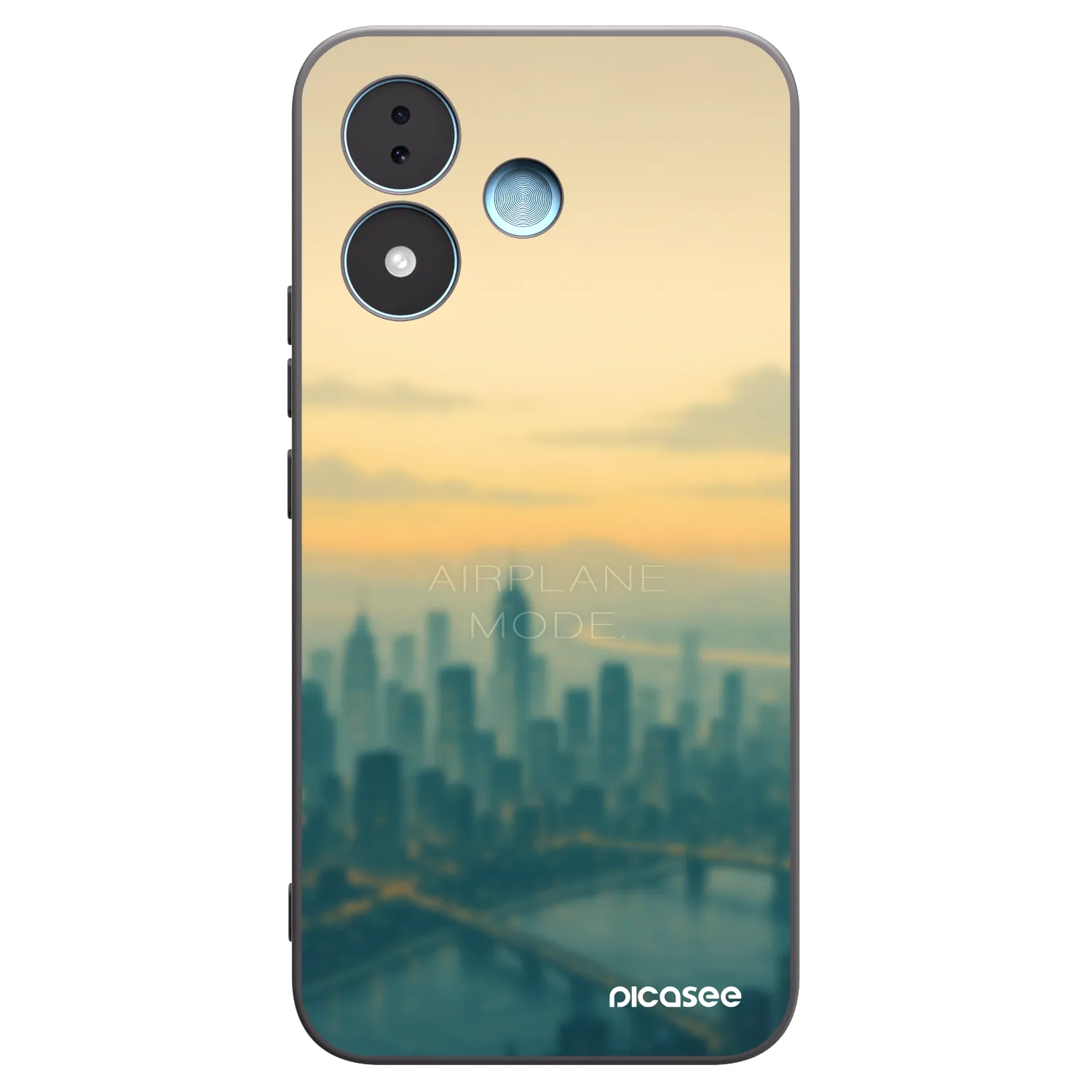 Picasee silikonowe czarne etui na Xiaomi Redmi Note 17 5G - Airplane mode