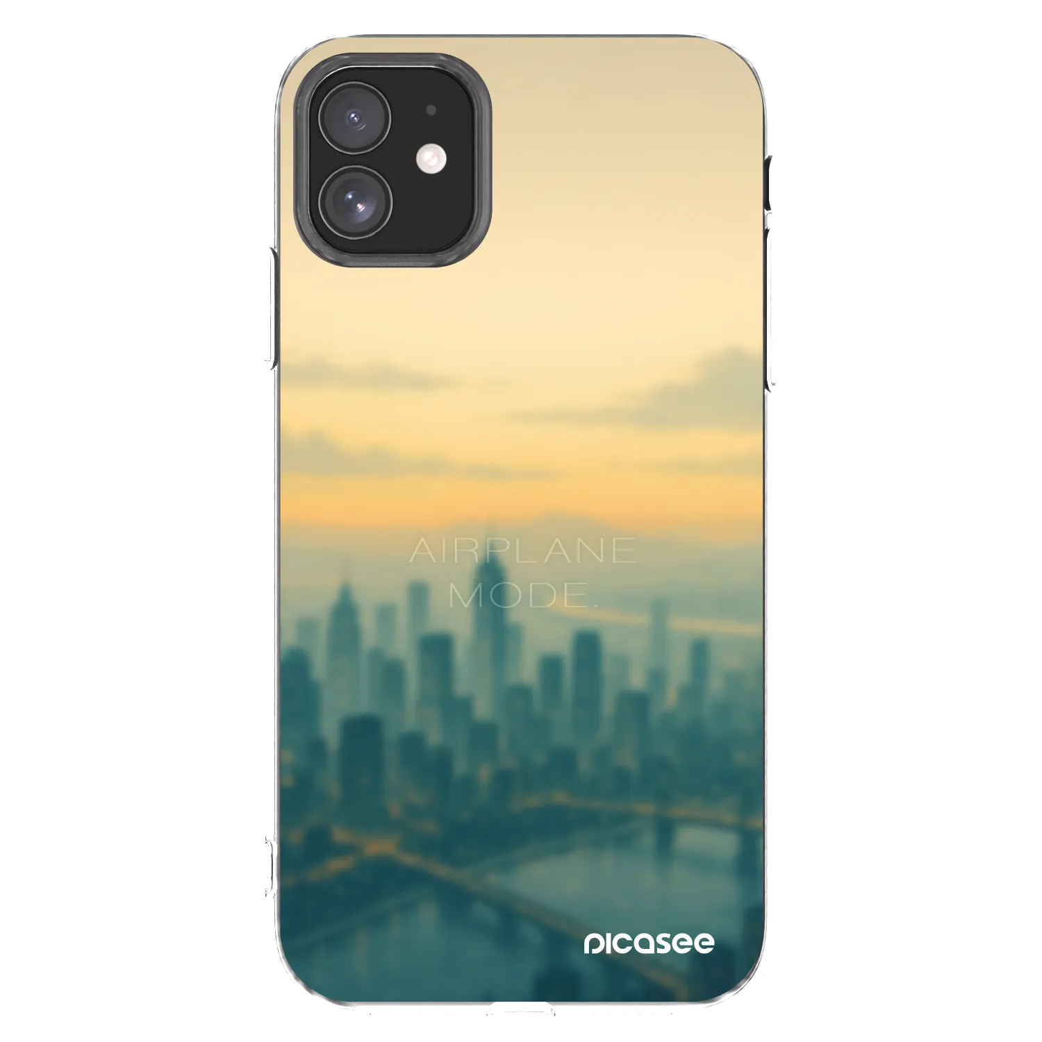 Picasee silikonowe przeźroczyste etui na Apple iPhone 11 - Airplane mode