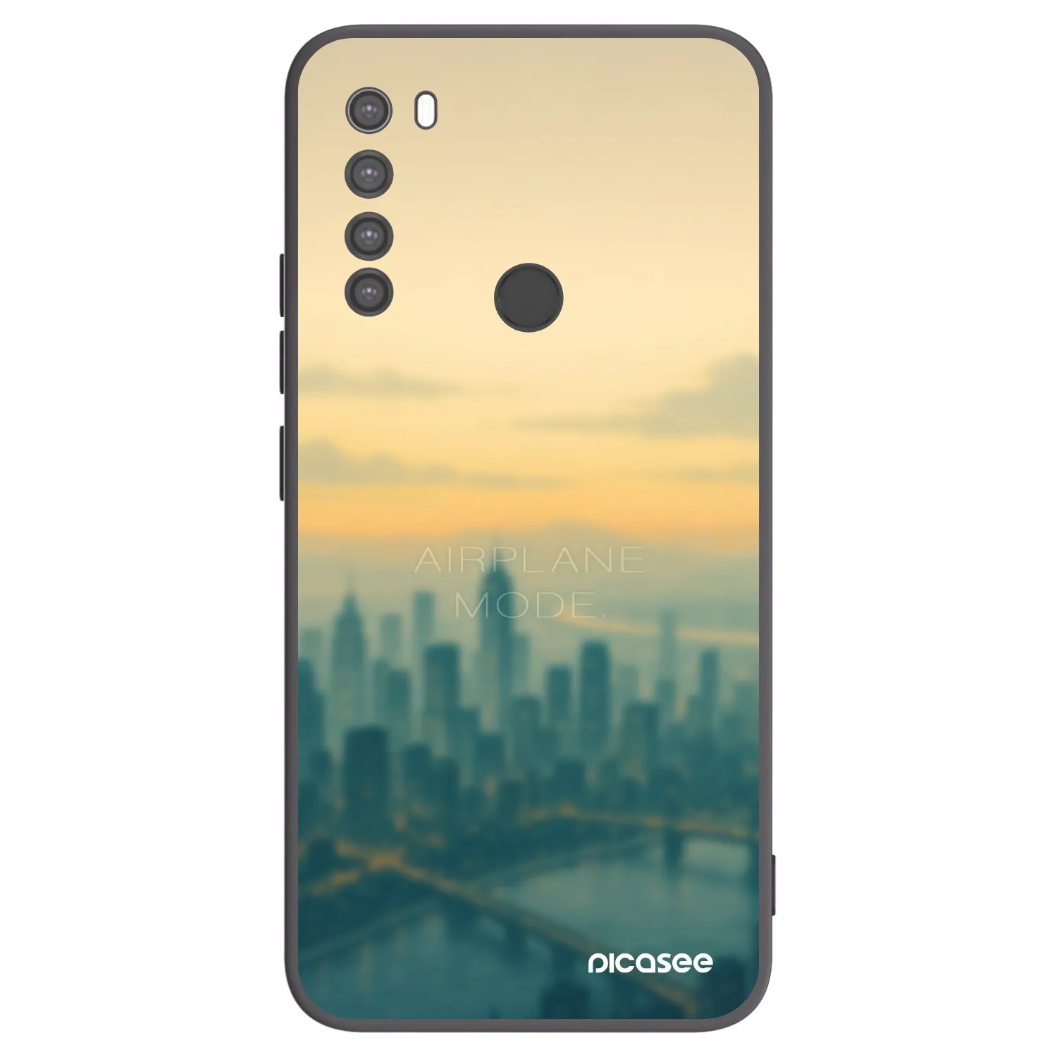 Picasee silikonowe czarne etui na Xiaomi Redmi Note 8 - Airplane mode