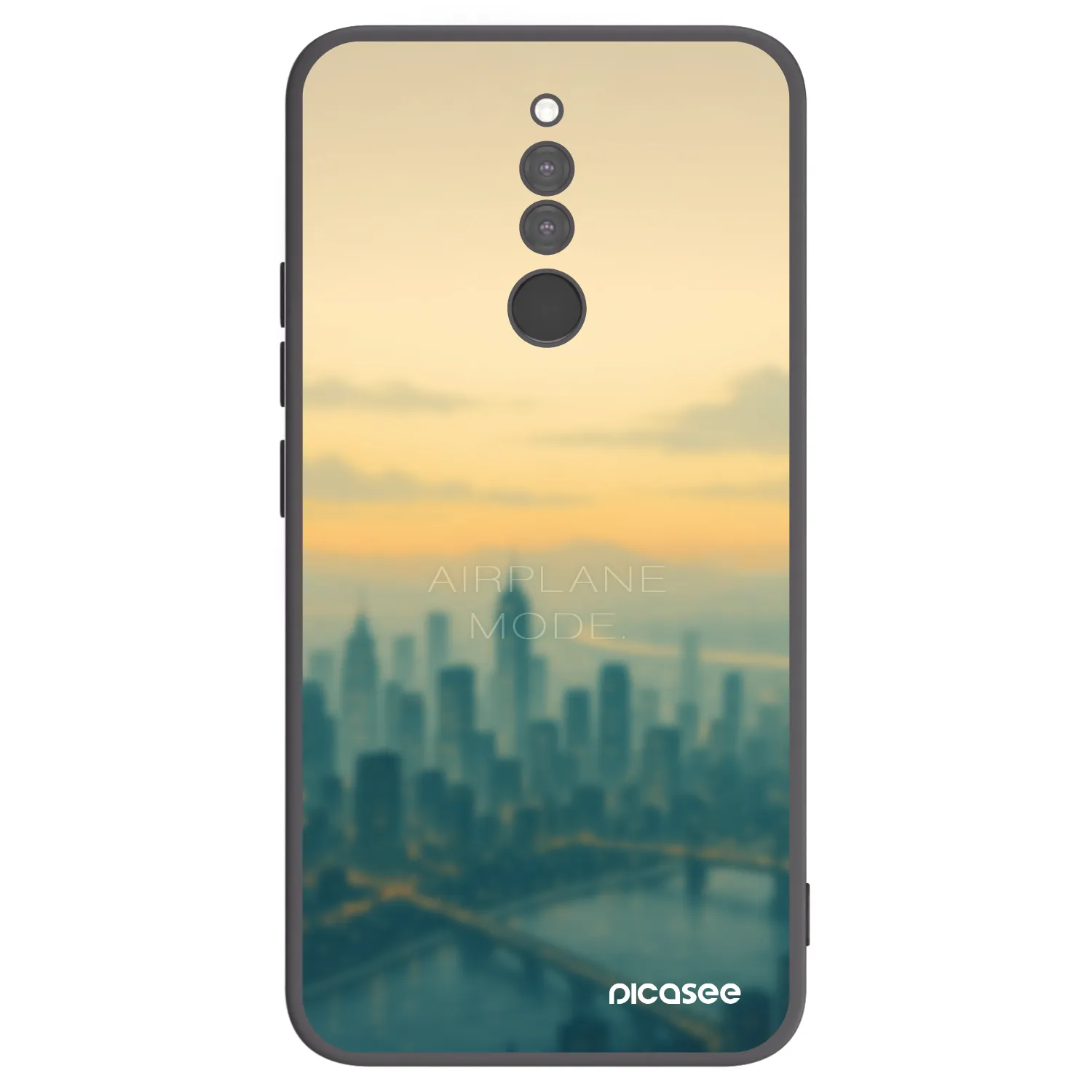Picasee silikonowe czarne etui na Xiaomi Redmi 8 - Airplane mode