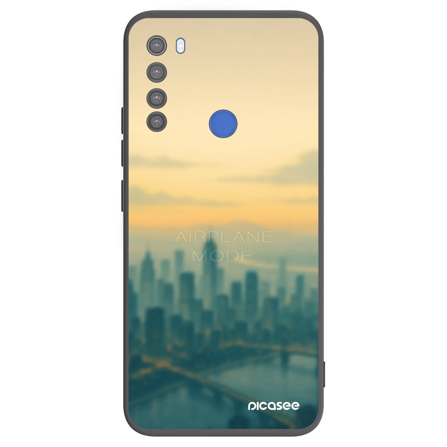 Picasee silikonowe czarne etui na Xiaomi Redmi Note 8T - Airplane mode