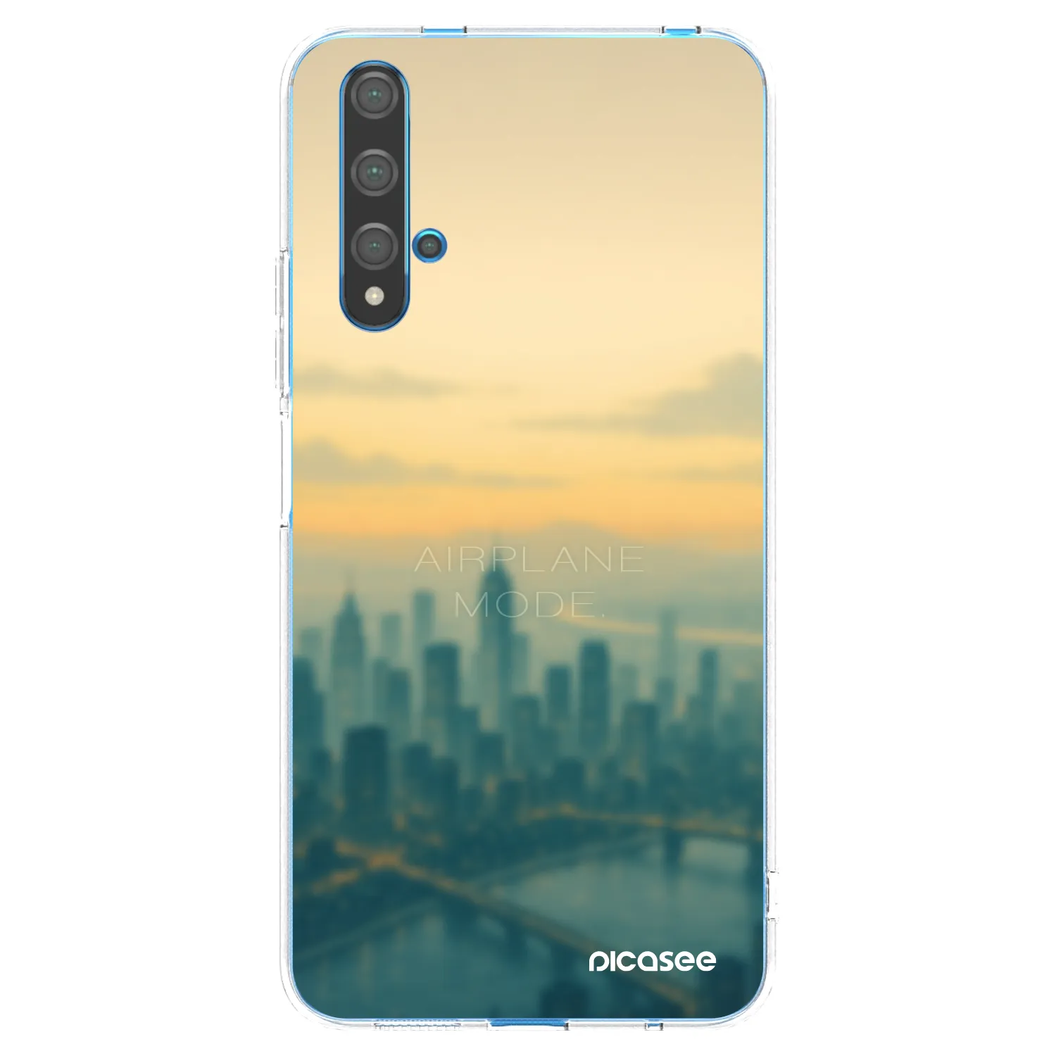Picasee silikonowe przeźroczyste etui na Huawei Nova 5T - Airplane mode