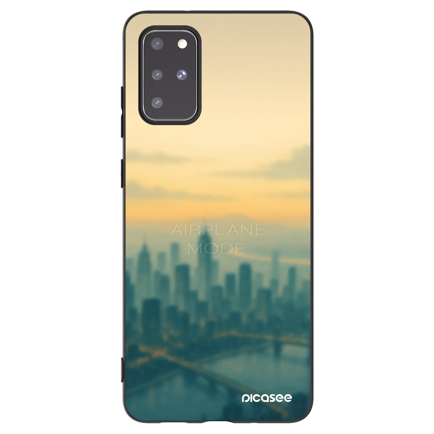 Picasee silikonowe czarne etui na Samsung Galaxy S20+ G985F - Airplane mode