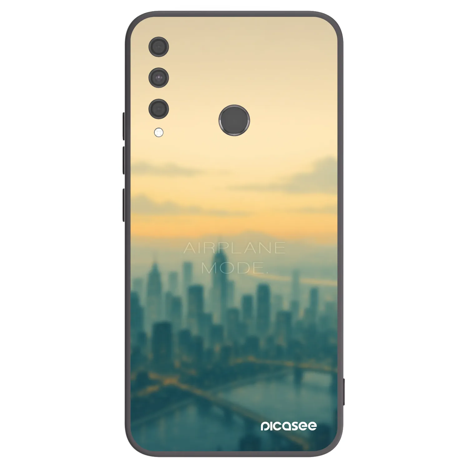 Picasee silikonowe czarne etui na Huawei P40 Lite E - Airplane mode