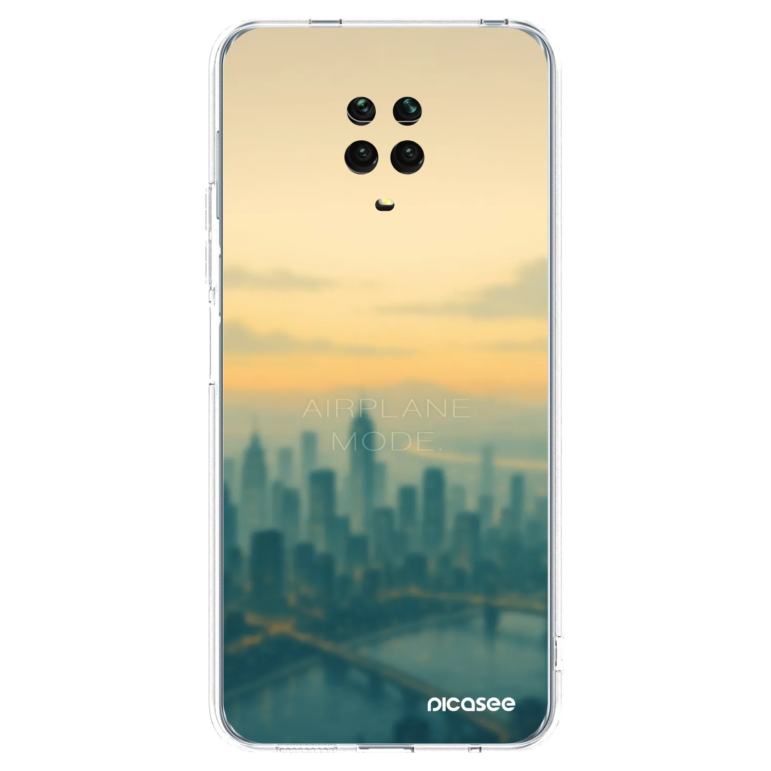 Picasee silikonowe przeźroczyste etui na Xiaomi Redmi Note 9S - Airplane mode