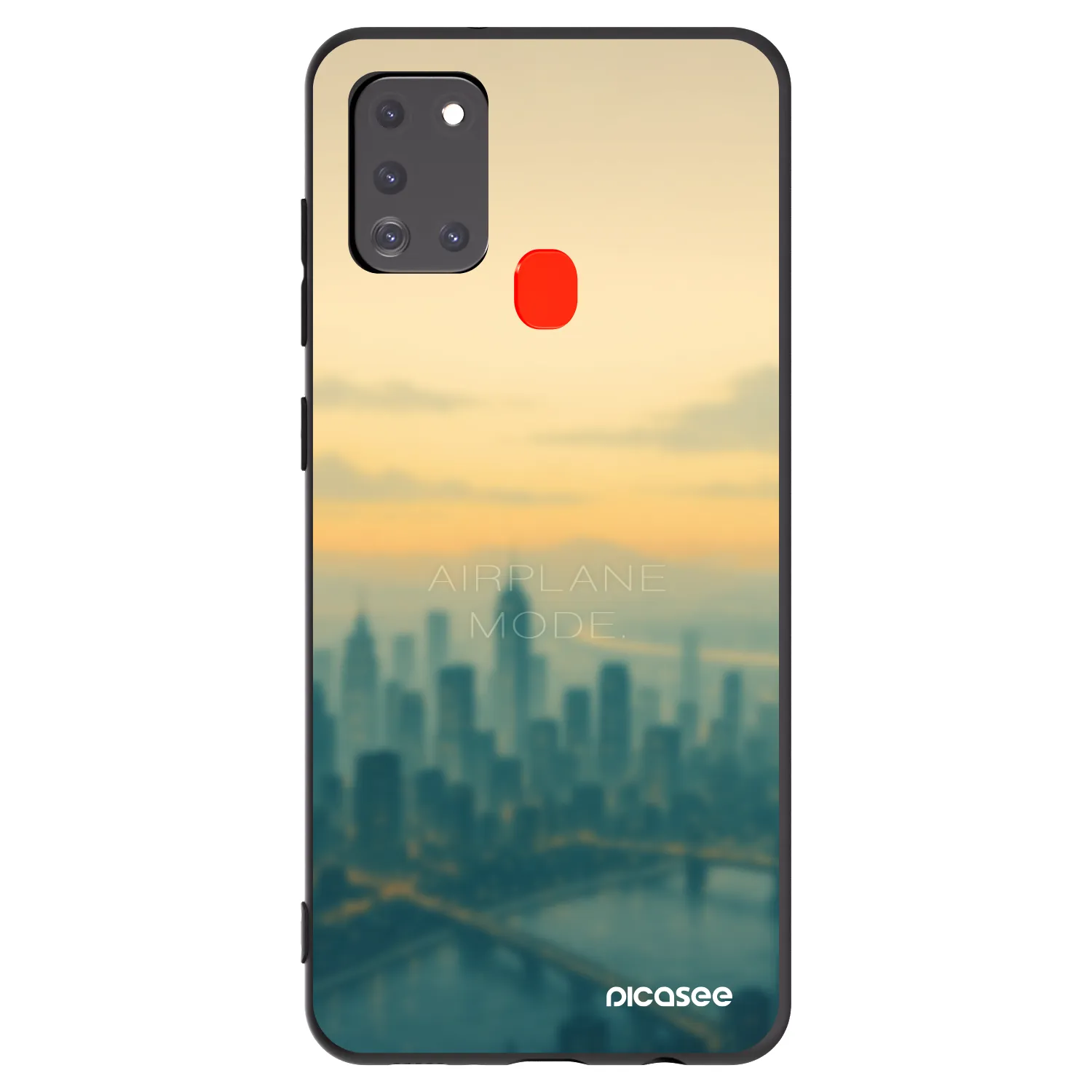 Picasee silikonowe czarne etui na Samsung Galaxy A21s - Airplane mode