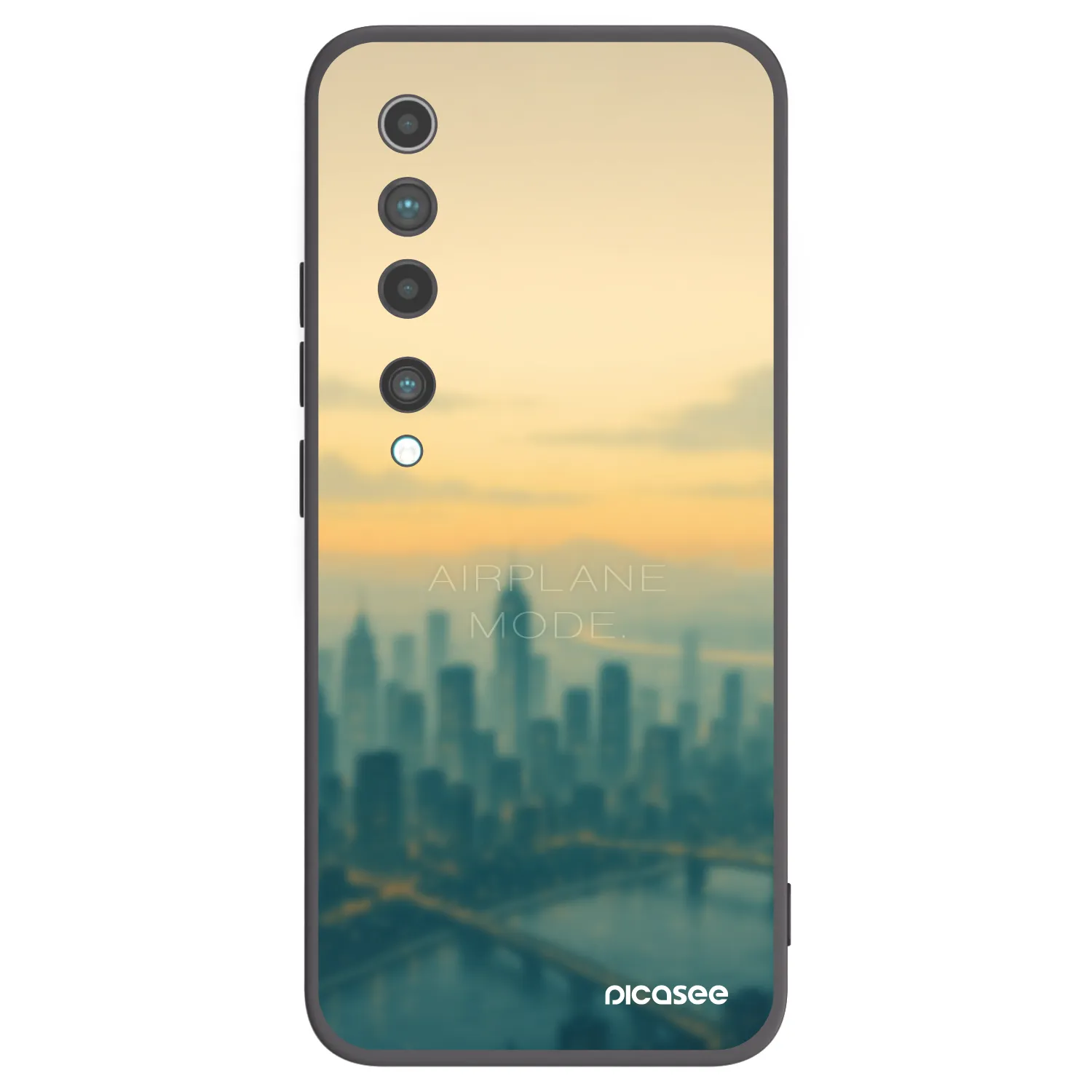 Picasee silikonowe czarne etui na Xiaomi Mi 10 - Airplane mode
