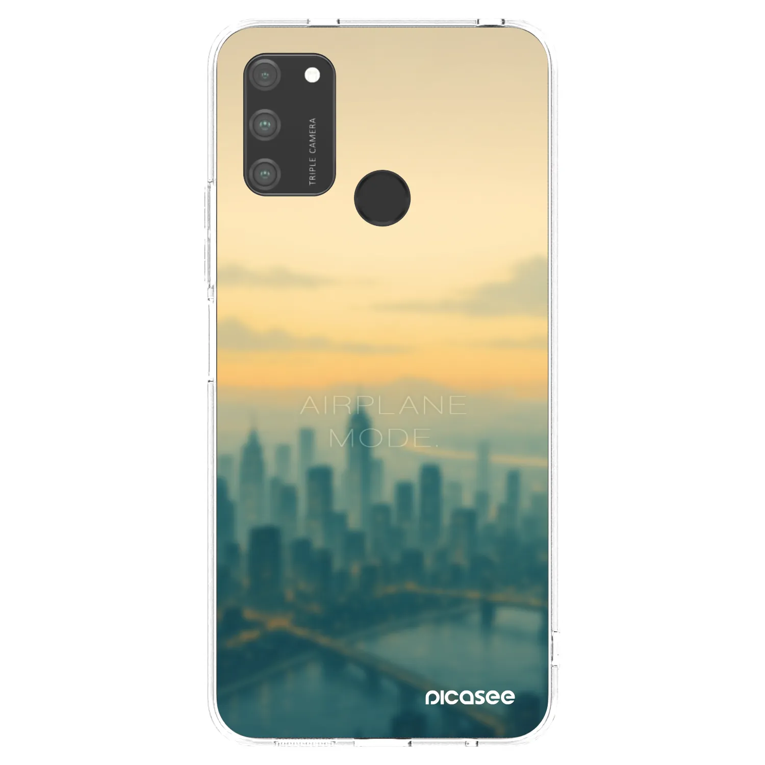 Picasee silikonowe przeźroczyste etui na Honor 9A - Airplane mode