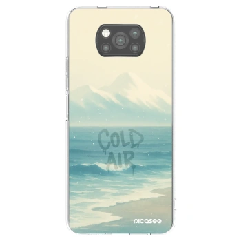 Picasee silikonowe czarne etui na Xiaomi Poco X3 - COLD AIR