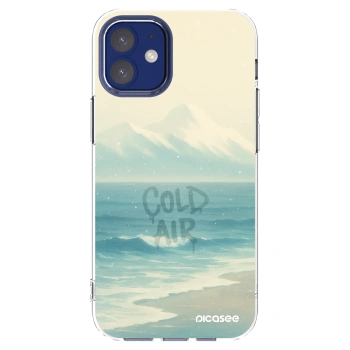 Picasee silikonowe przeźroczyste etui na Apple iPhone 12 mini - COLD AIR