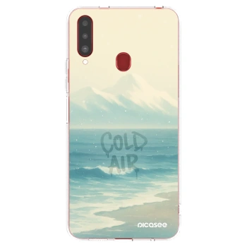 Picasee silikonowe przeźroczyste etui na Samsung Galaxy A20s - COLD AIR
