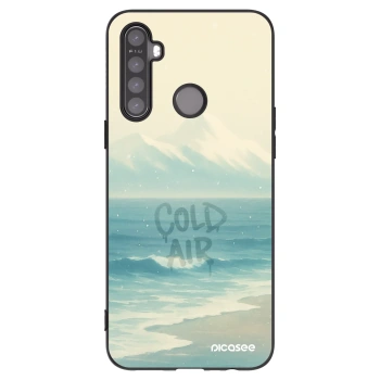 Picasee silikonowe czarne etui na Realme 5 - COLD AIR