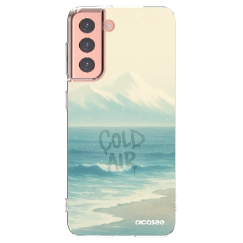 Picasee silikonowe przeźroczyste etui na Samsung Galaxy S21 5G G991B - COLD AIR