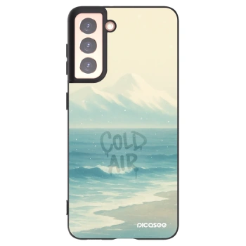Picasee silikonowe czarne etui na Samsung Galaxy S21 5G G991B - COLD AIR